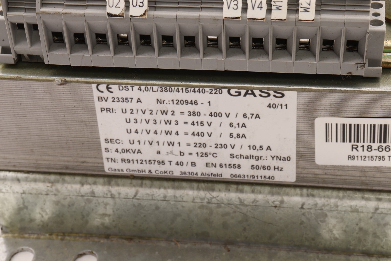 GASS GMBH	R911215795 T 40/B	BV 23357 A NR.:120946-1