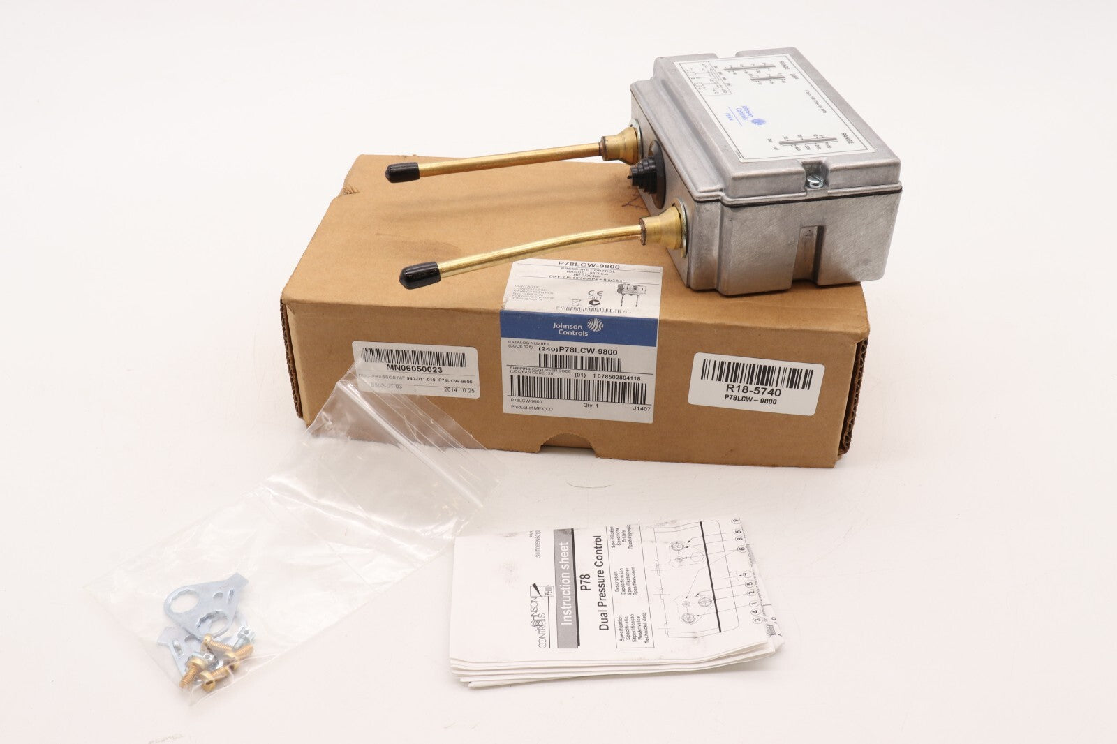 JOHNSON CONTROLS PRESSURE CONTROL P78LCW-9800