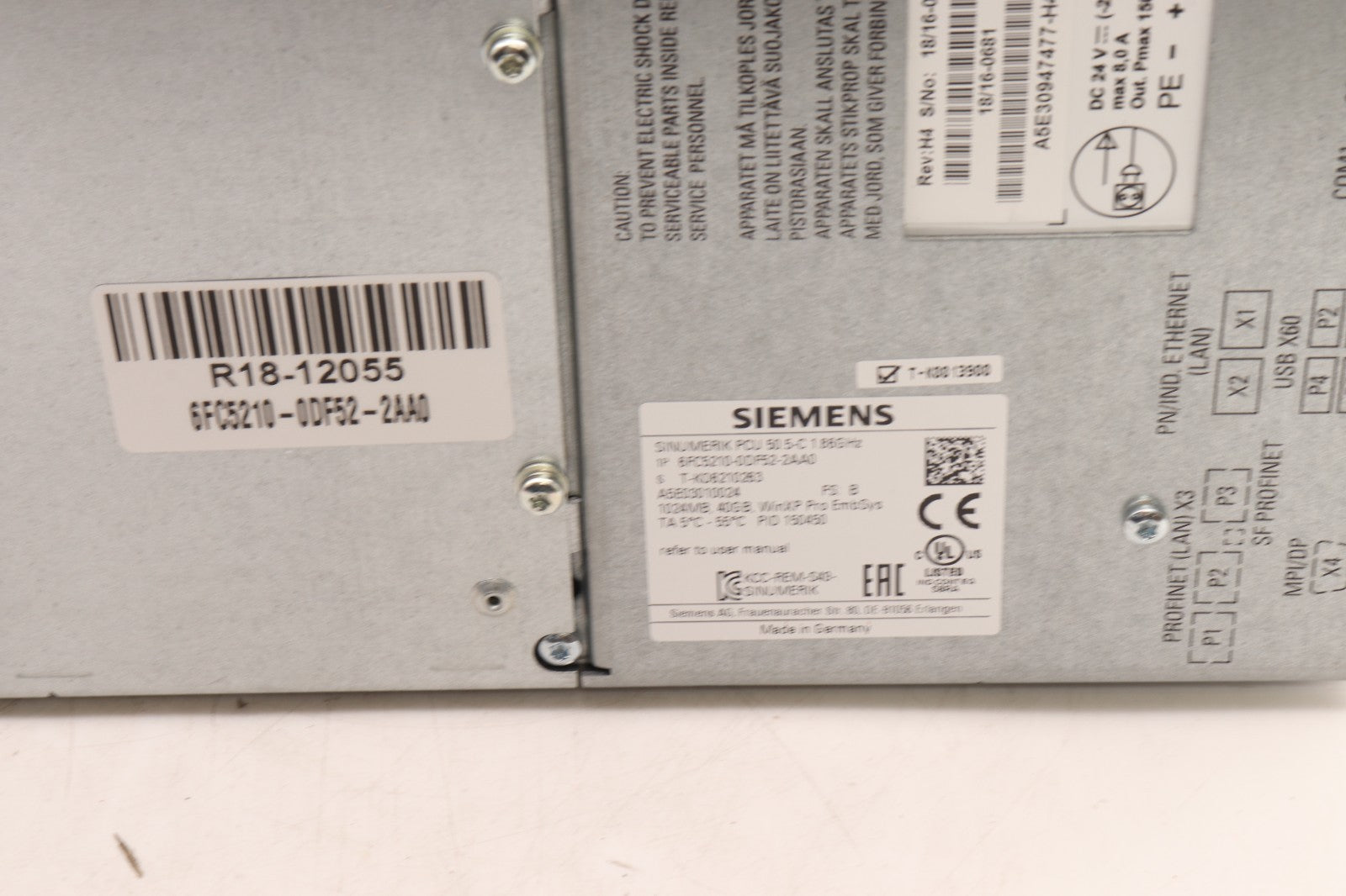 SIEMENS	SINUMERIK PCU 50-5C ORIGINAL BOX WITH ACCESSORIES	6FC5210-0DF52-2AA0