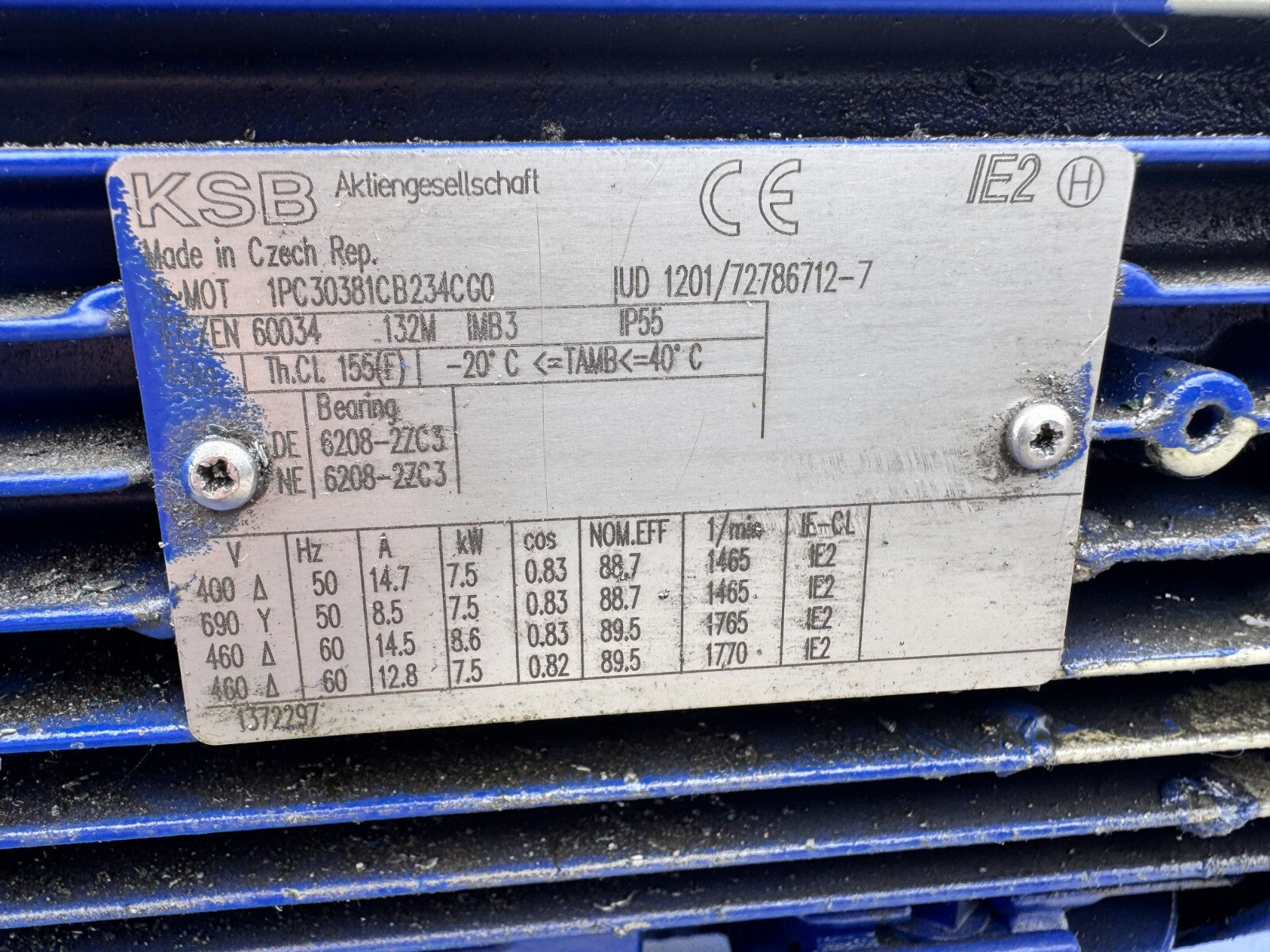 Ksb	1pc30381cb234cg0	Ksb etanorm g 080-250 sp