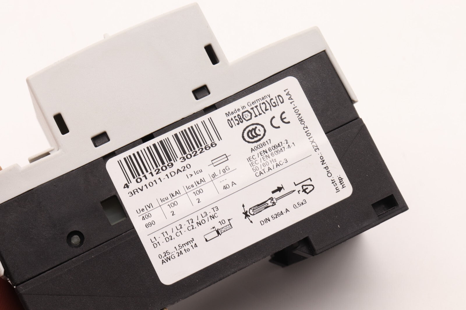 SIEMENS	CIRCUIT BRAKER	3RV1011-1DA20