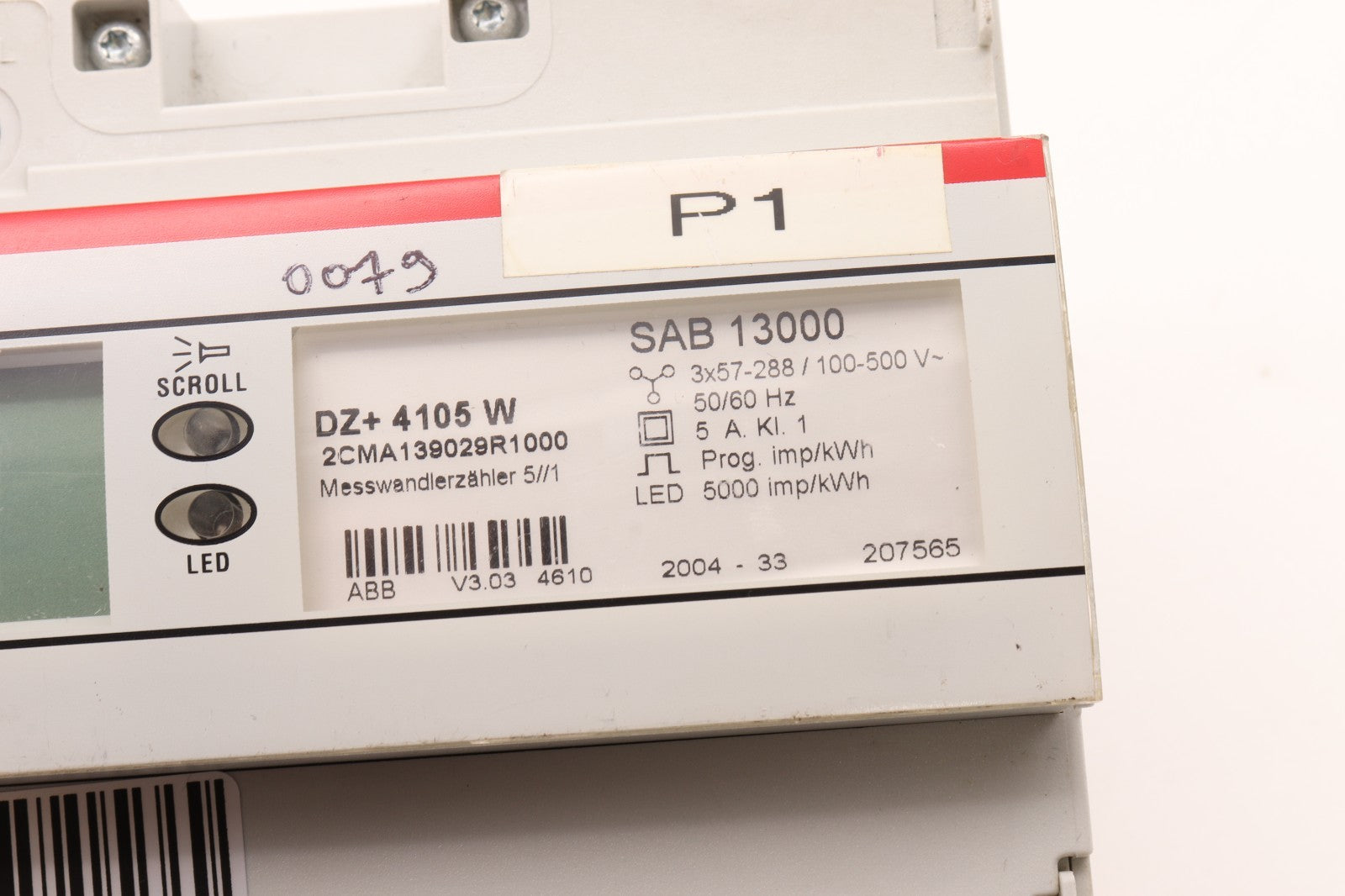 ABB	DZ+ 4105 W 2CMA139029R1000	SAB 13000