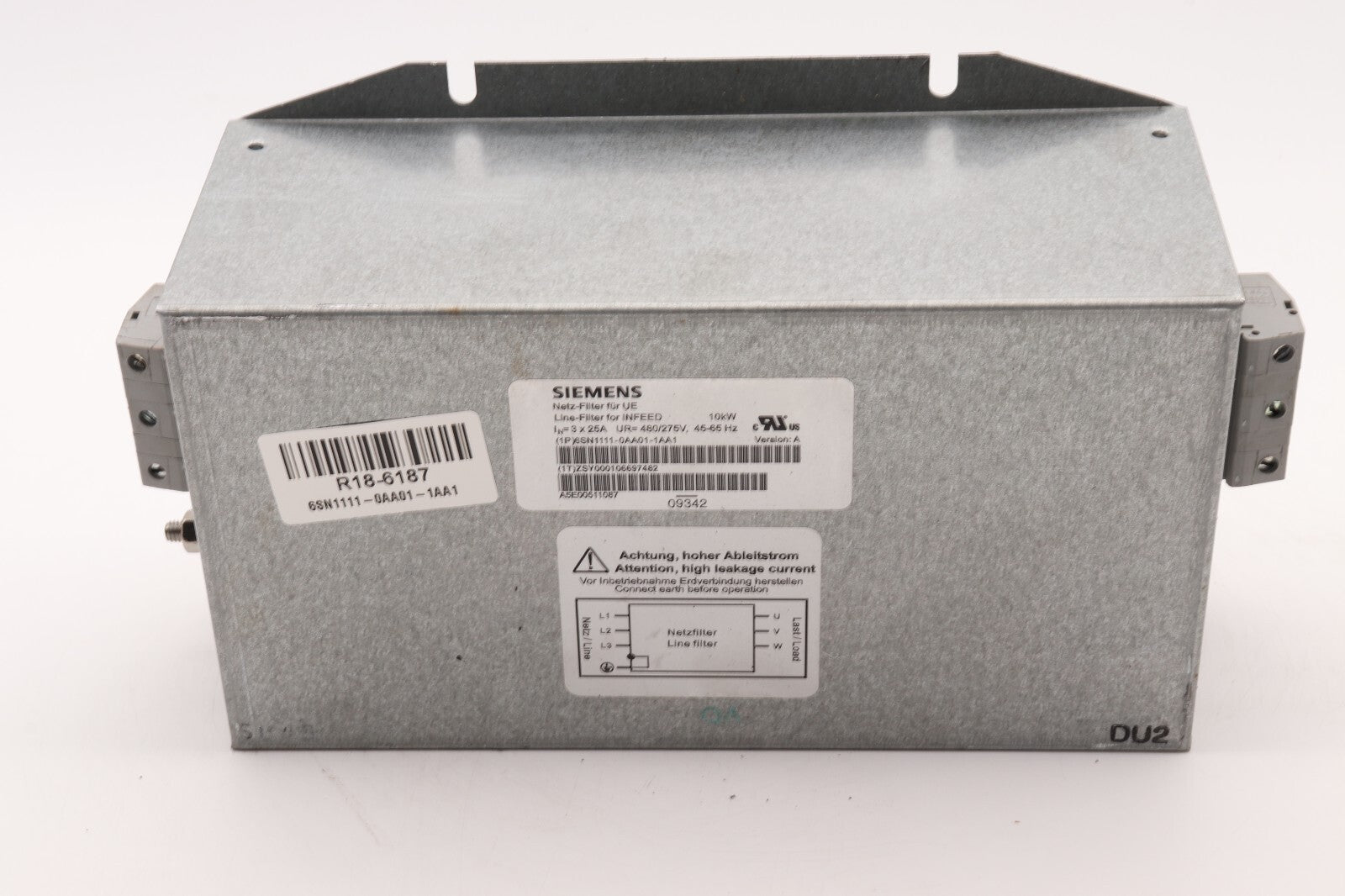 SIEMENS LINE FILTER FOR INFEED 6SN1111-0AA01-1AA1