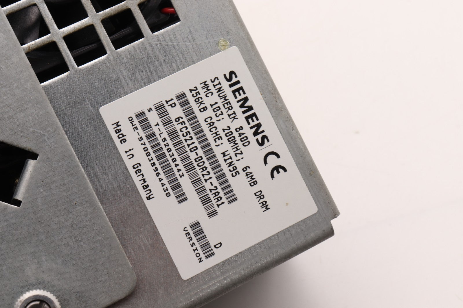 SIEMENS  SINUMERIK 840D  6FC5210-0DA21-2AA1