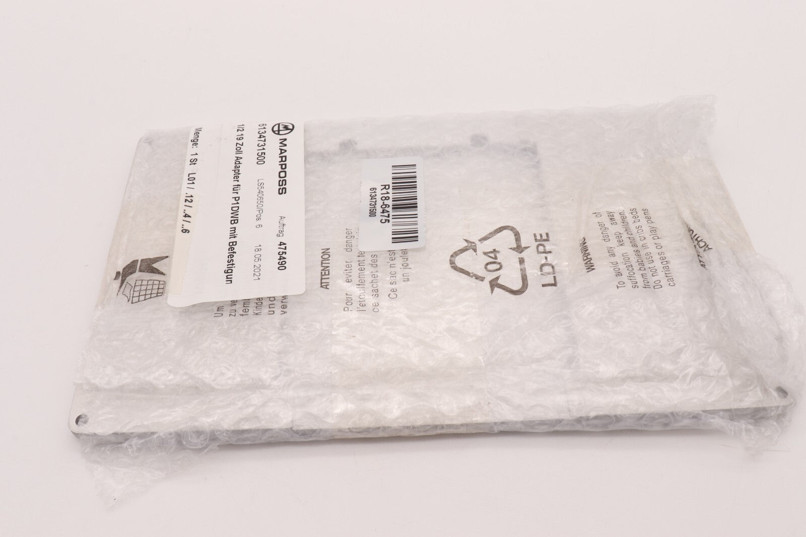MARPOSS 1/2 19 ZOLL ADAPTER FÜR P1DWB MIT BEFESTIGUN 6134731500