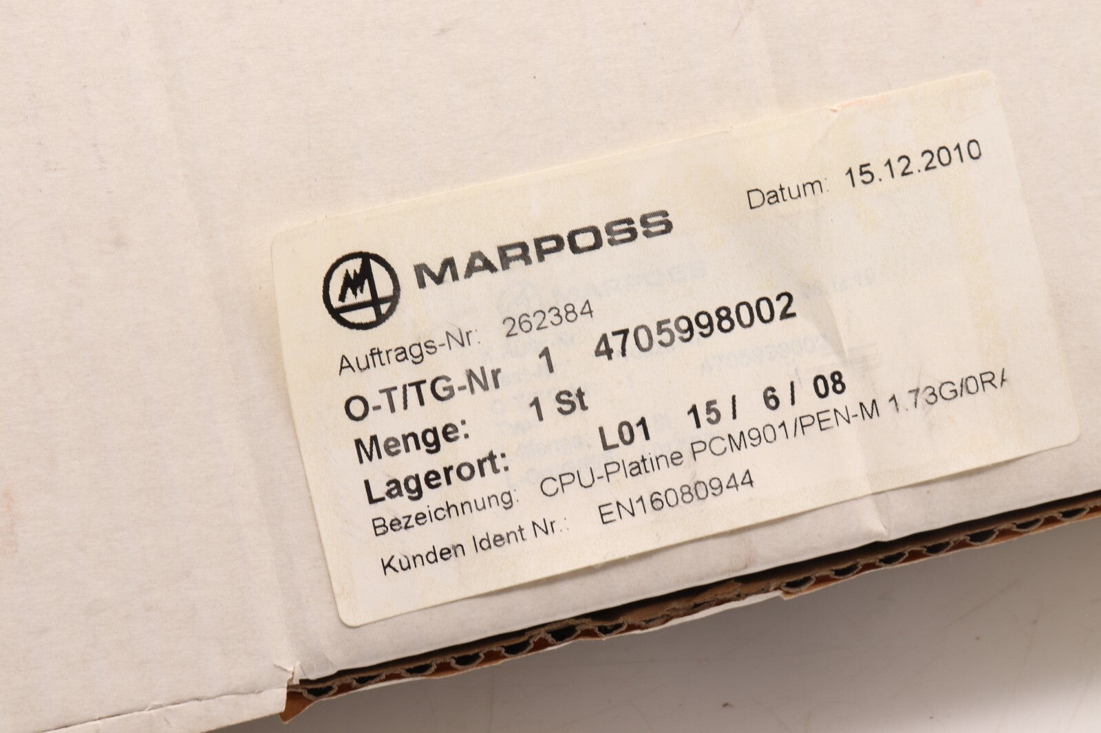 MARPOSS	CPU-PLATINE PCM901/PEN-M 1.73G/0RA	4705998002