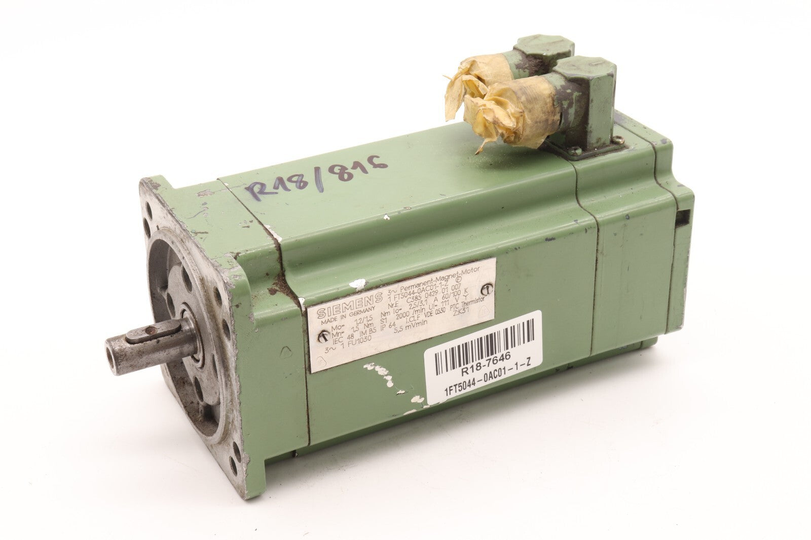 SIEMENS	3 PHASE MERMANENT MAGNET MOTOR	1FT5044-0AC01-1-Z