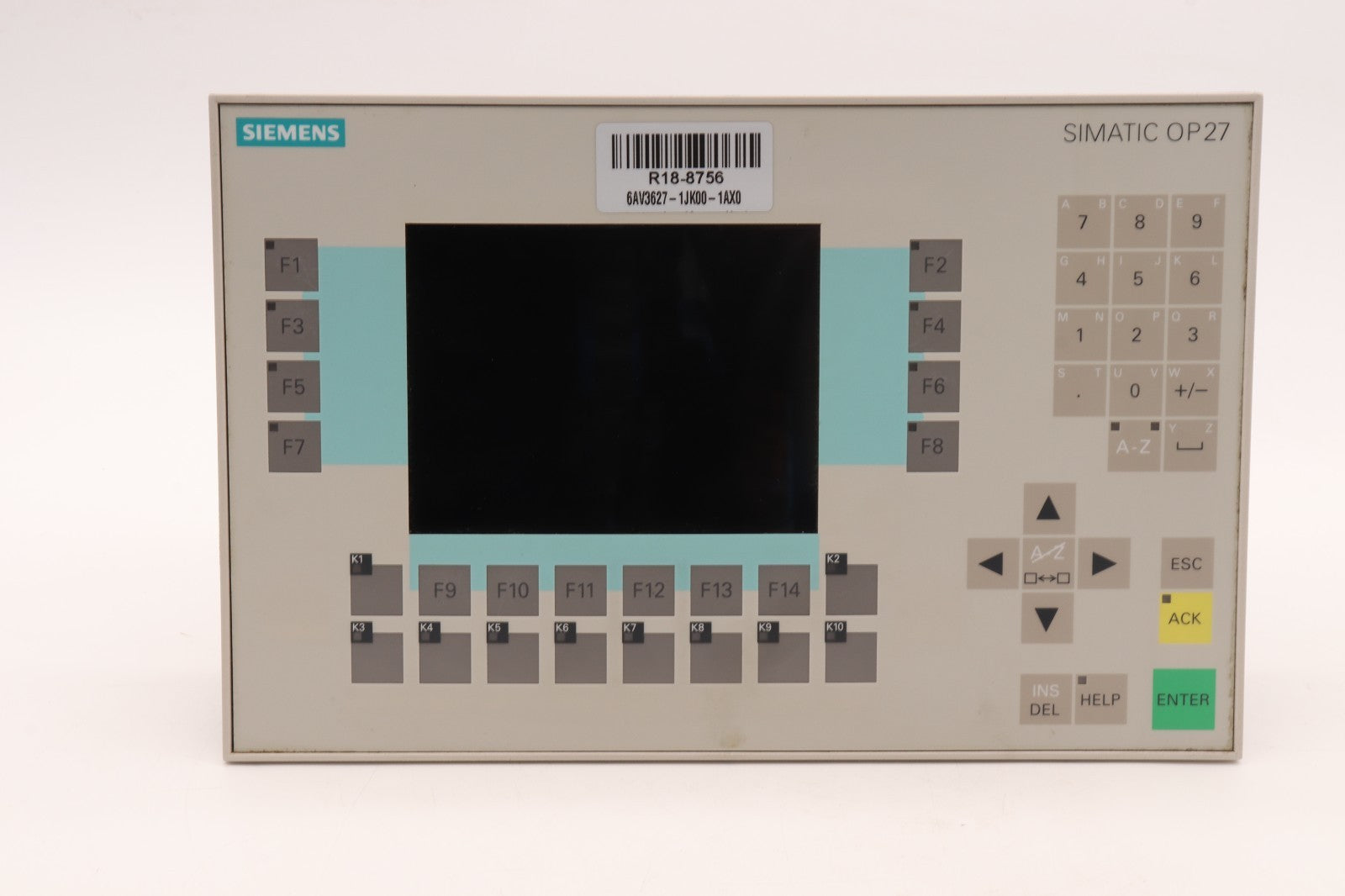 SIEMENS OPERATOR PANEL OP27 MONO 6AV3627-1JK00-1AX0