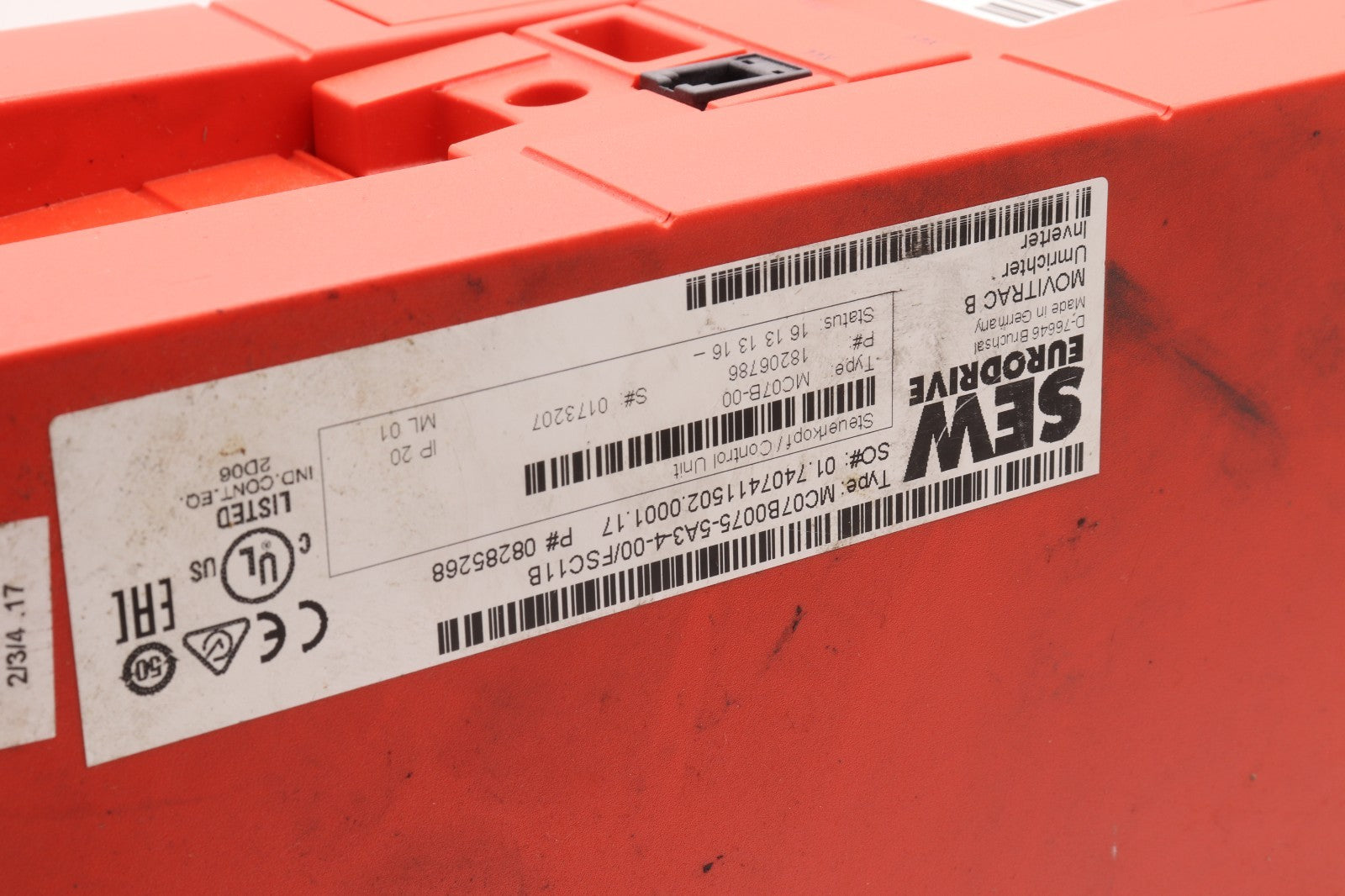 SEW-EURODRIVE	MDX60A0074-5A3-4-00	MC07B0075-5A3-4-00/FSC11B