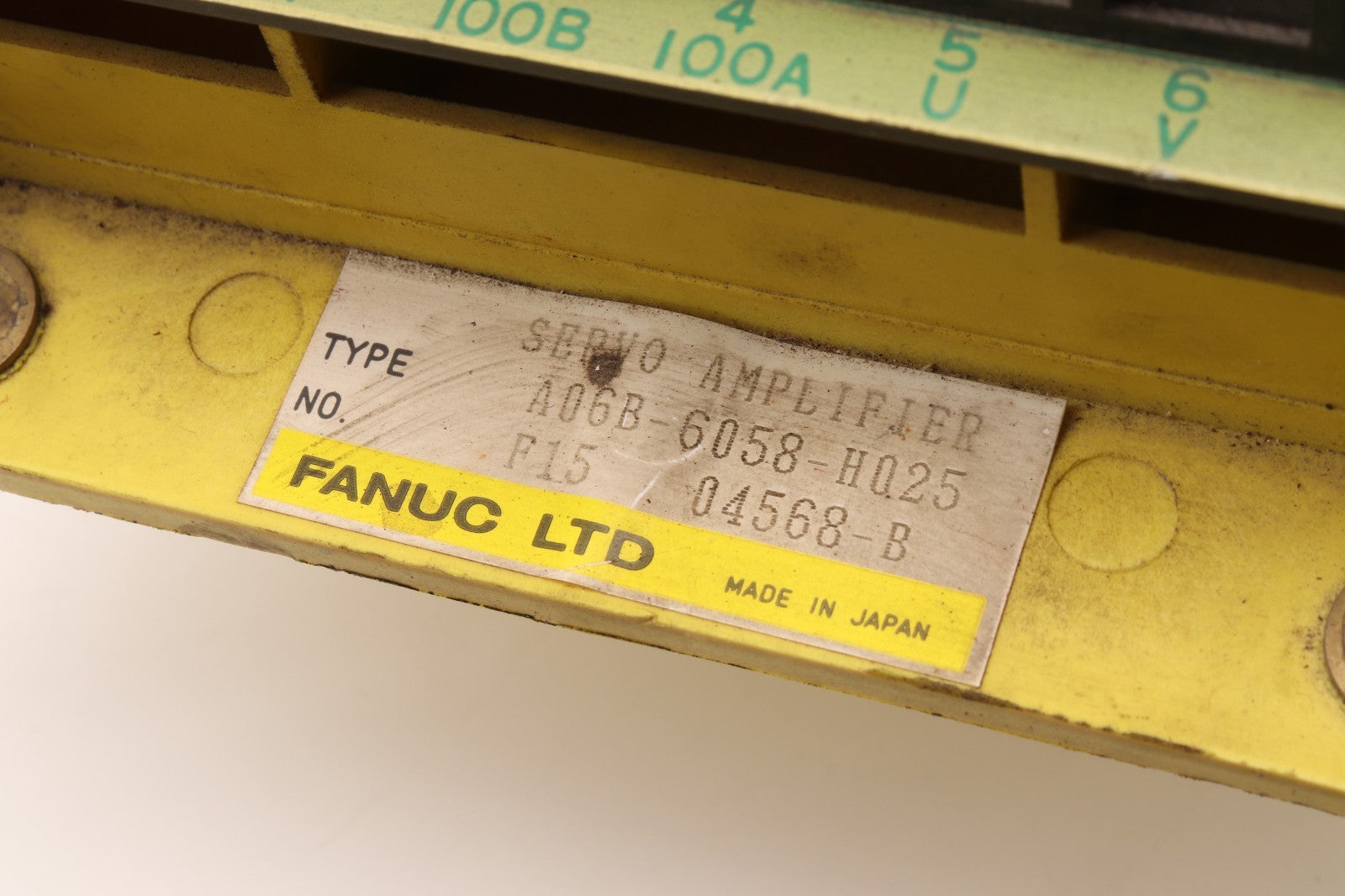 FANUC	 SERVO AMPLIFILTER MODULE NO F15 04568-B  A06B-6058-H025