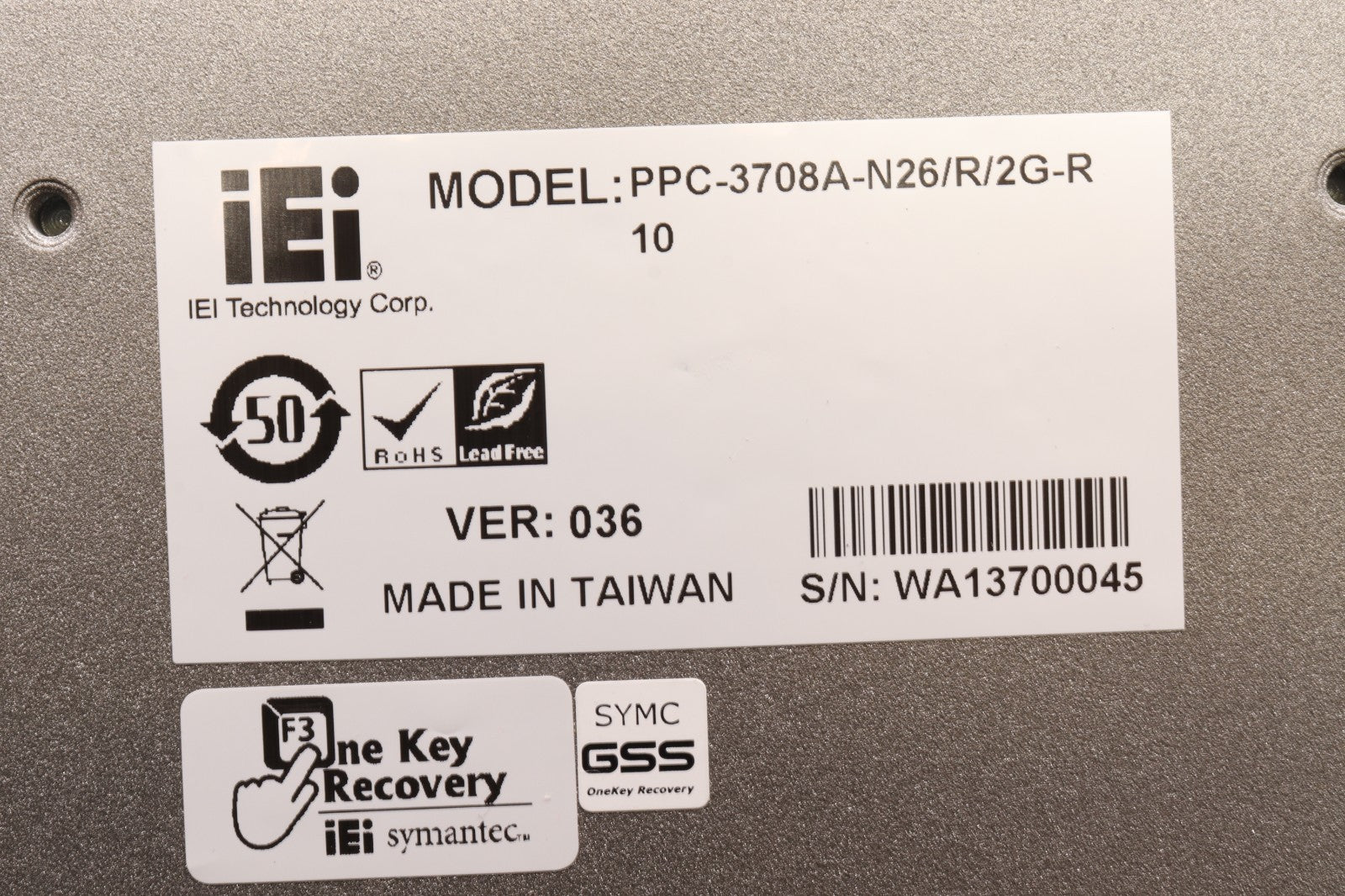 IEI	PPC-3708A-N26/R/2G-R