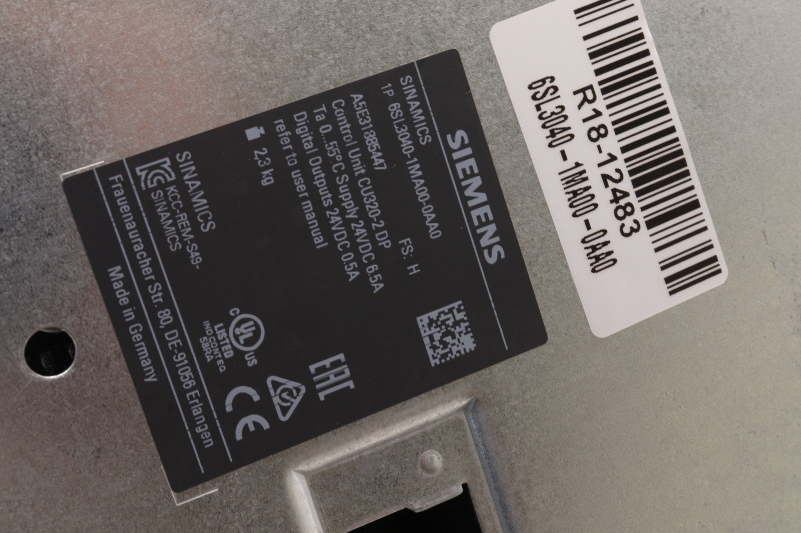SIEMENS	SINAMICS CONTROL UNIT CU320-2 DP	6SL3040-1MA00-0AA0