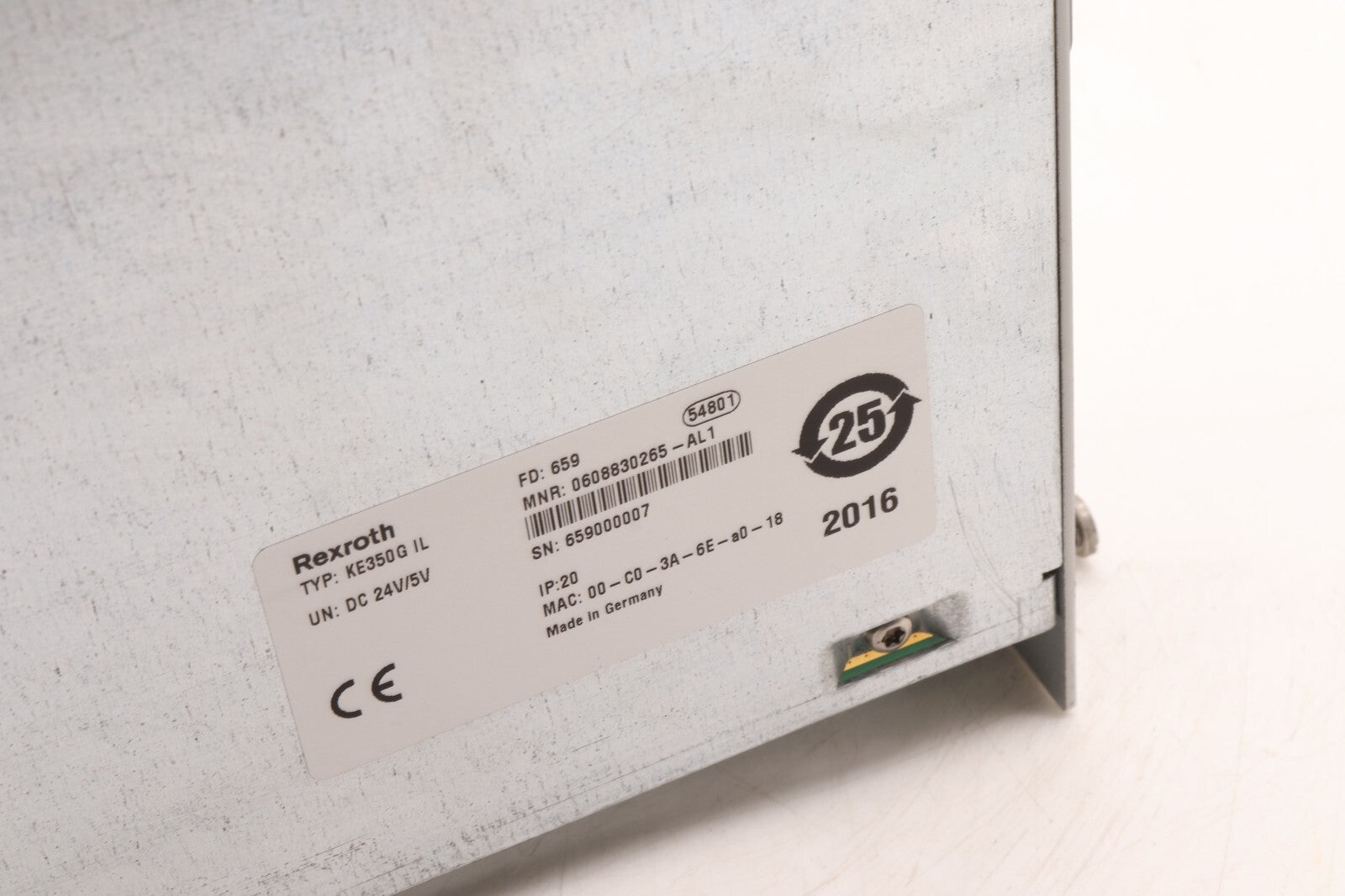 REXROTH	TYP: KE350 G IL	MNR: 0608830265-AL1