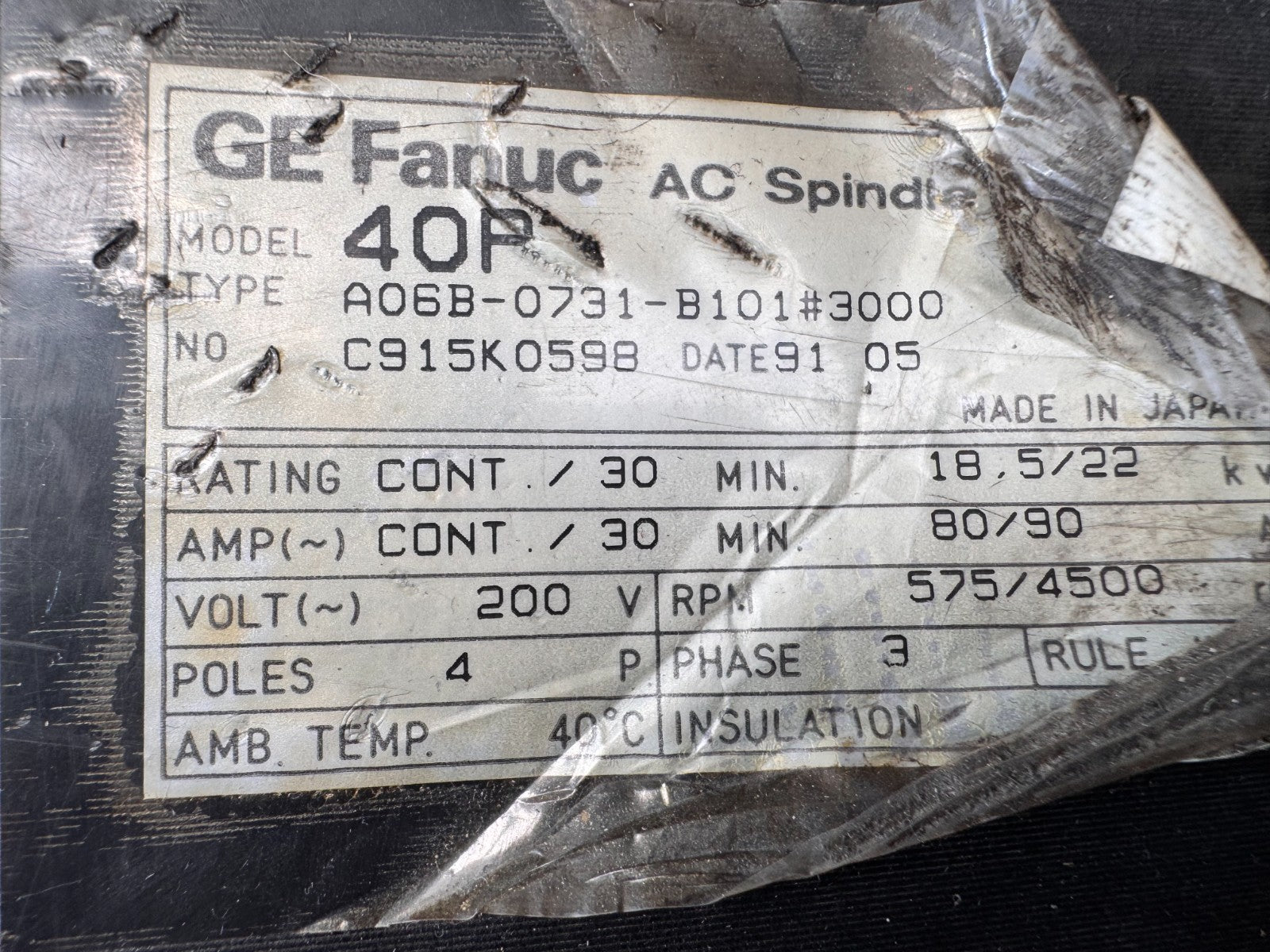 GE FANUC	A06B-0731-B101#3000