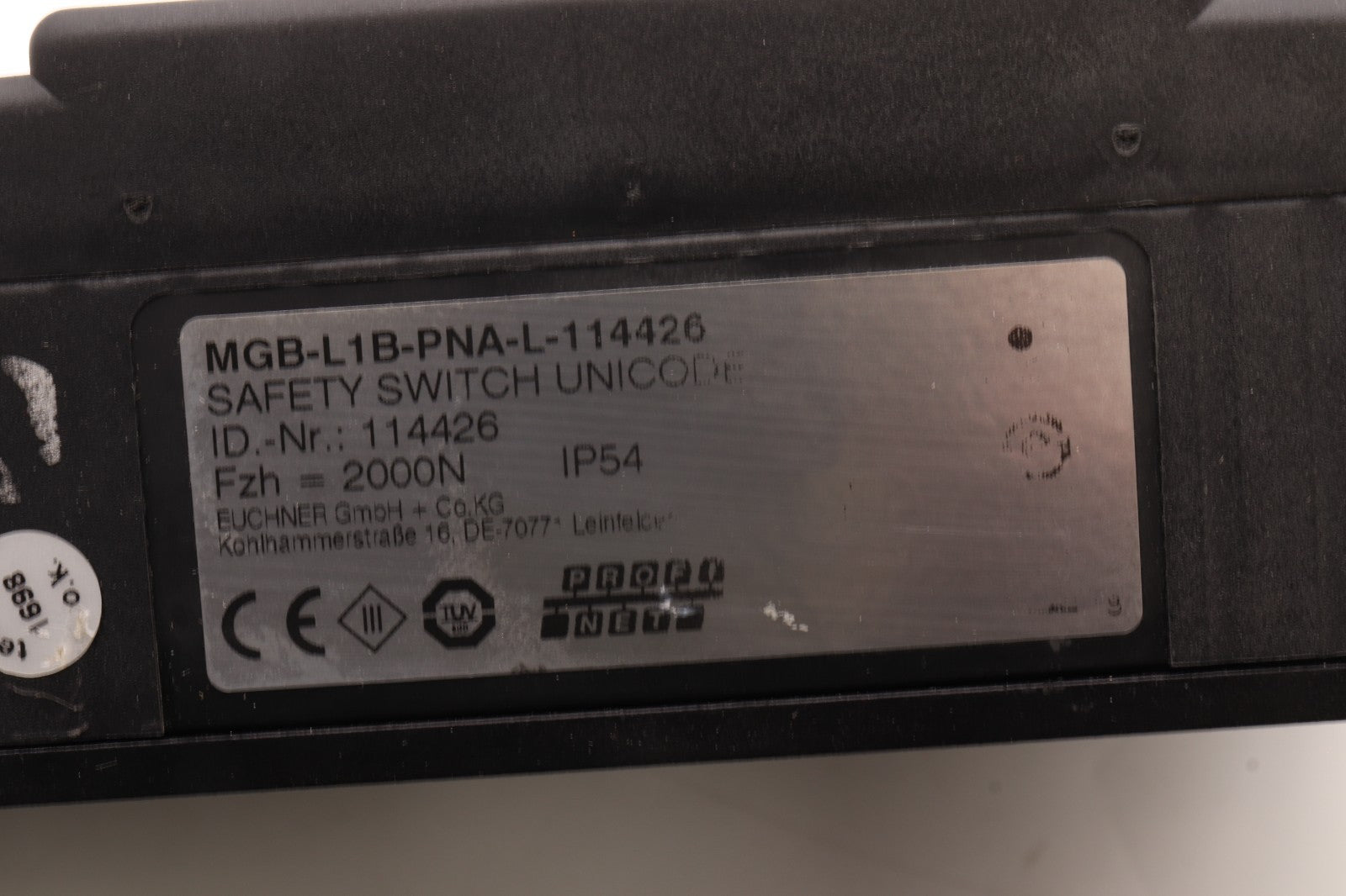 EUCHNER	MGB-L1B-PNA-L-114426	SAFETY SWITCH UNICODE