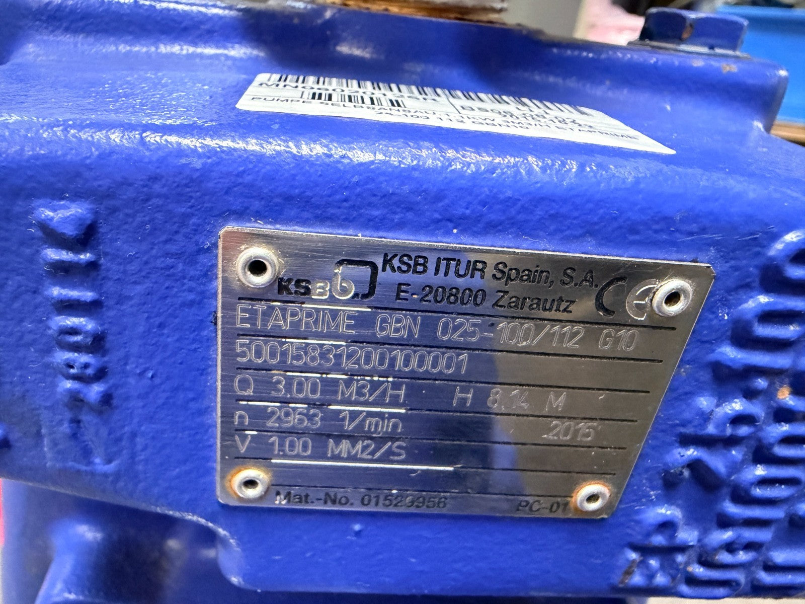 KSB ITUR	ETAPRIME GBN 025-100/112 G10	50015831200100001