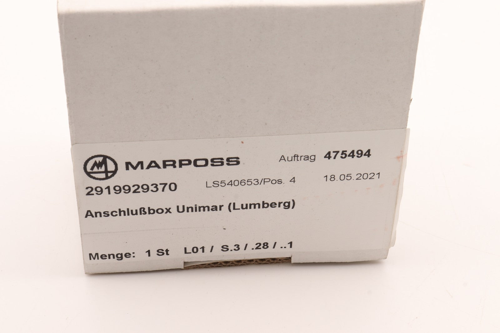 MARPOSS	2919929370 ANSCHLUBOX UNIMAR LUMBERG	LS540653/POS 4