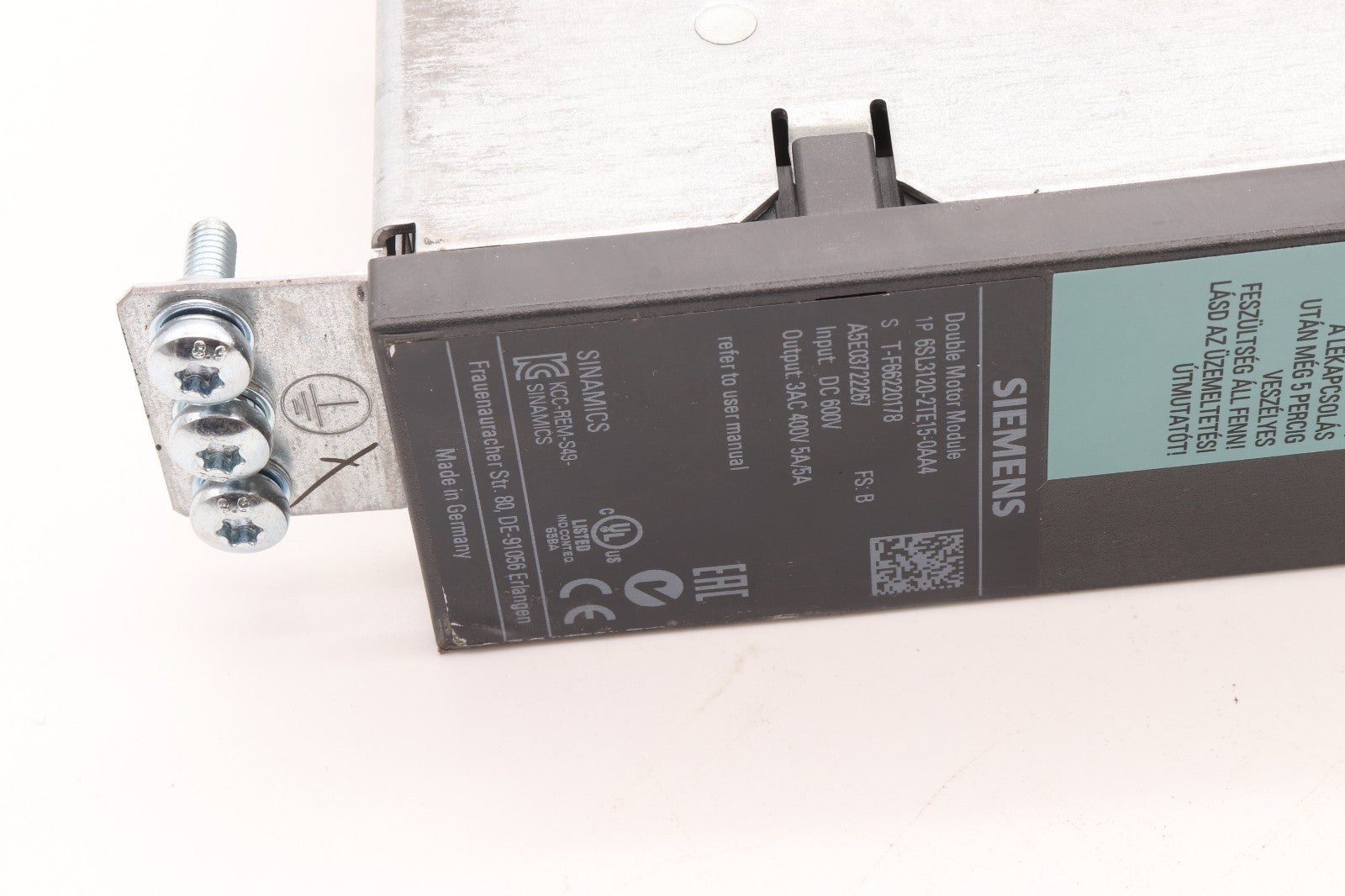 SIEMENS	6SL3120-2TE15-0AA4	(BRKOKEN HOUSING)