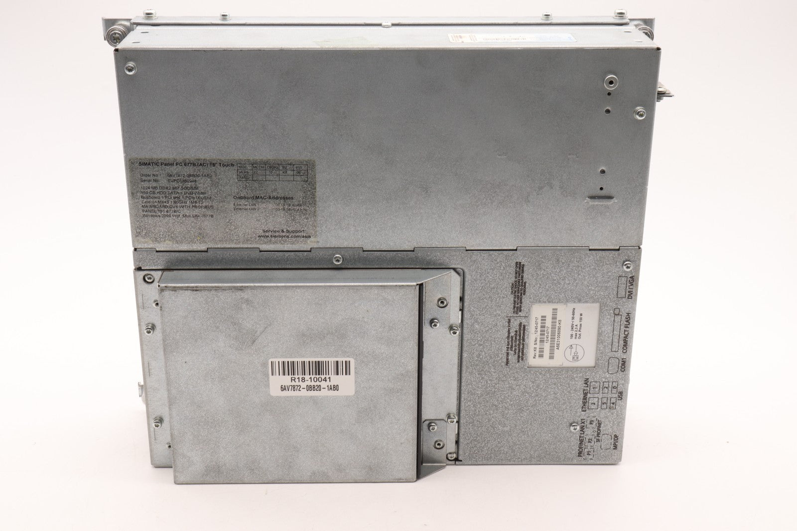SIEMENS  SIMATIC PANEL PC 677B (AC) 15" TOUCH  6AV7872-0BB20-1AB0