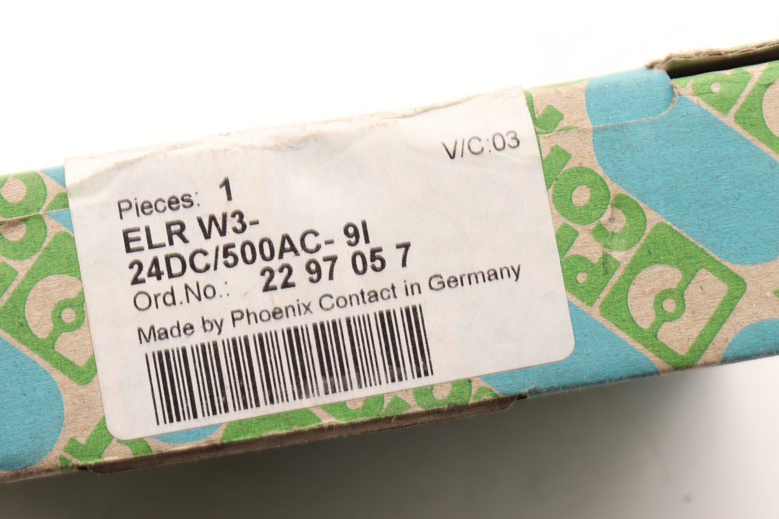 PHOENIX CONTACT	ELR W3-24DC/500AC-9I	ORD. NO.: 22 97 05 7