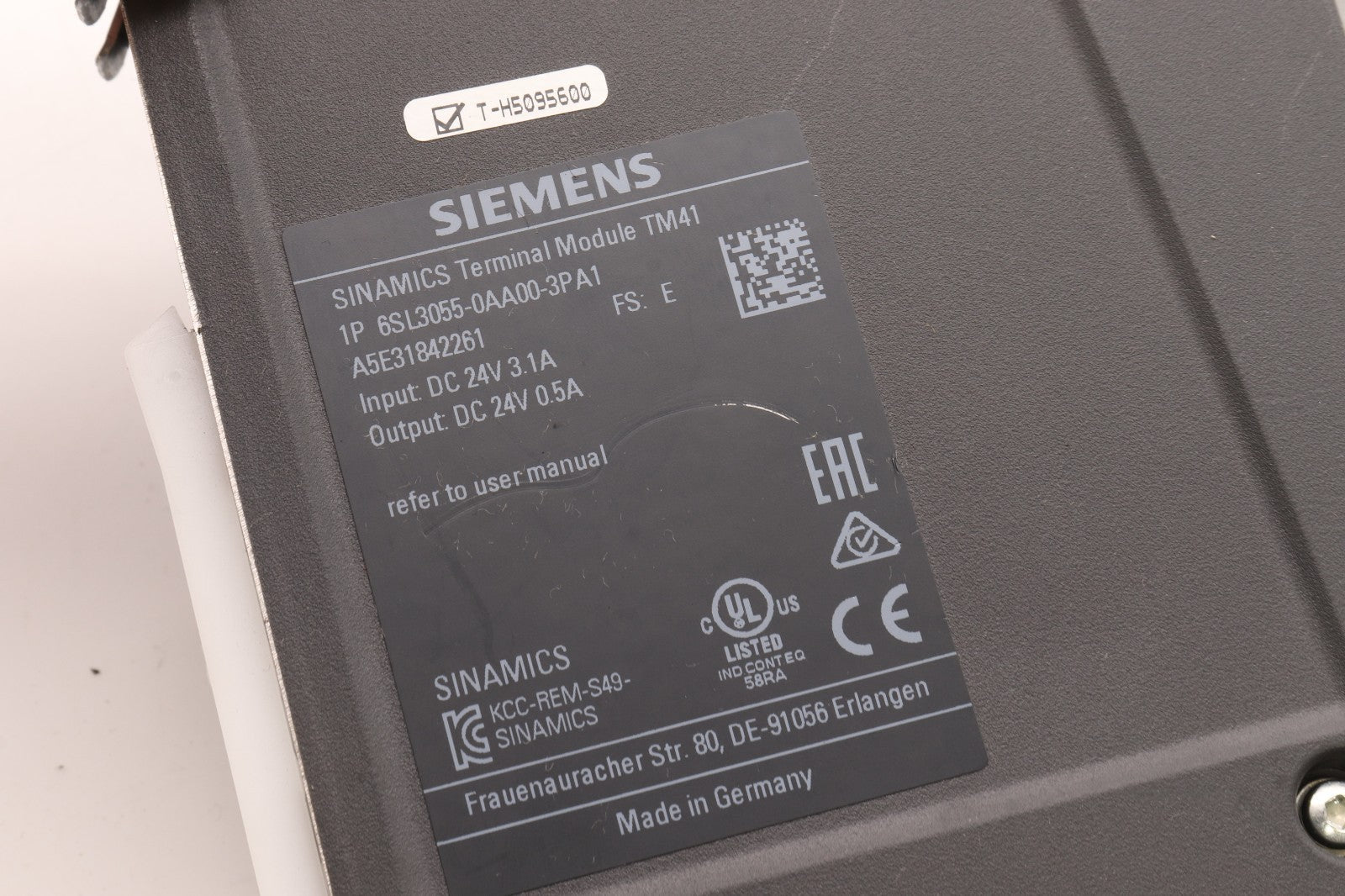 SIEMENS	6SL3055-0AA00-3PA1	TERMINAL MODUL TM41