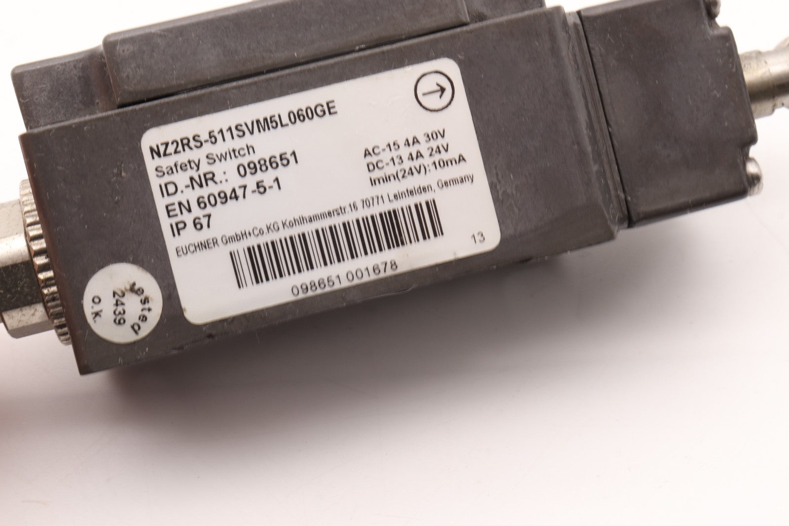 EUCHNER	NZ2RS-511SVM5L060GE	ID NR: 098651