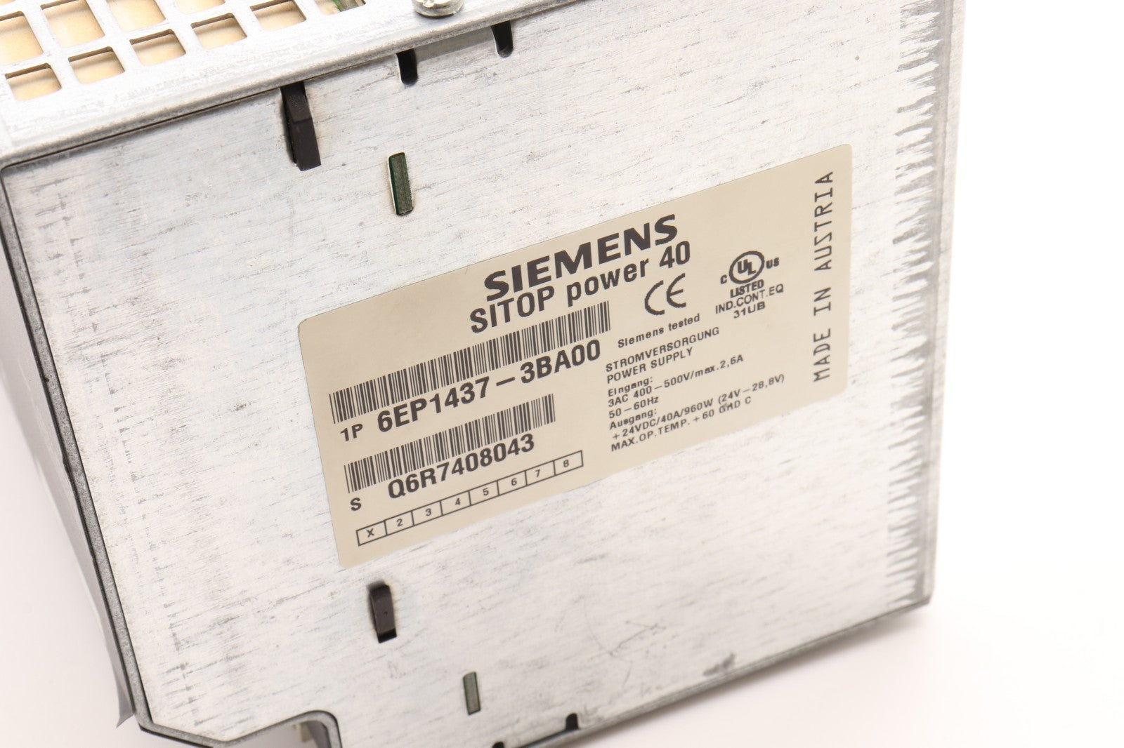 SIEMENS SITOP POWER 40 6EP1437-3BA00  R18-9431