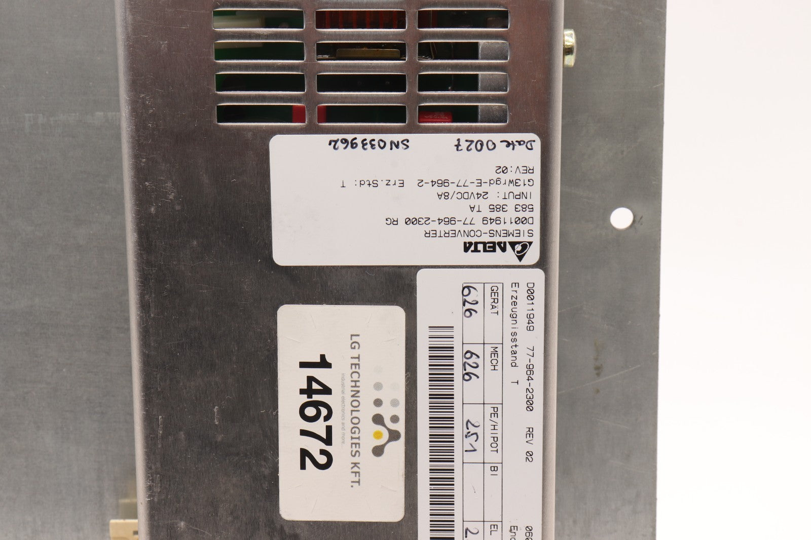 SIEMENS	6FC5203-0AB11-0AA2	DELTA SIEMENS CONVERTER 77-954-2300 RG