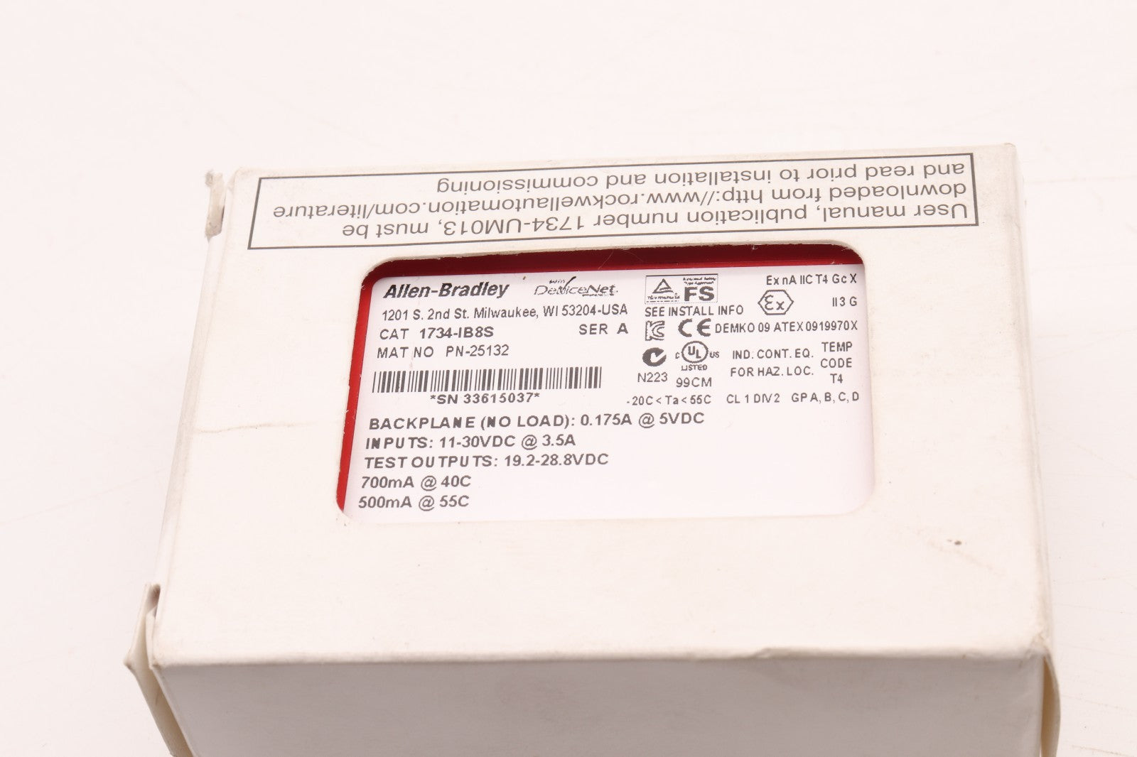 ALLEN-BRADLEY CAT 1734-IB8S