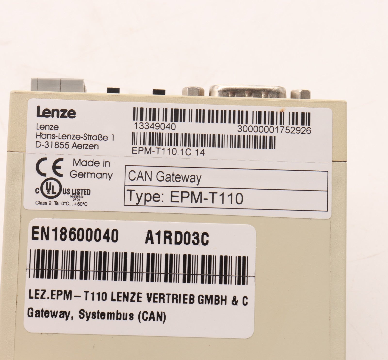 LENZE	CAN GATEWAY	EPM-T110