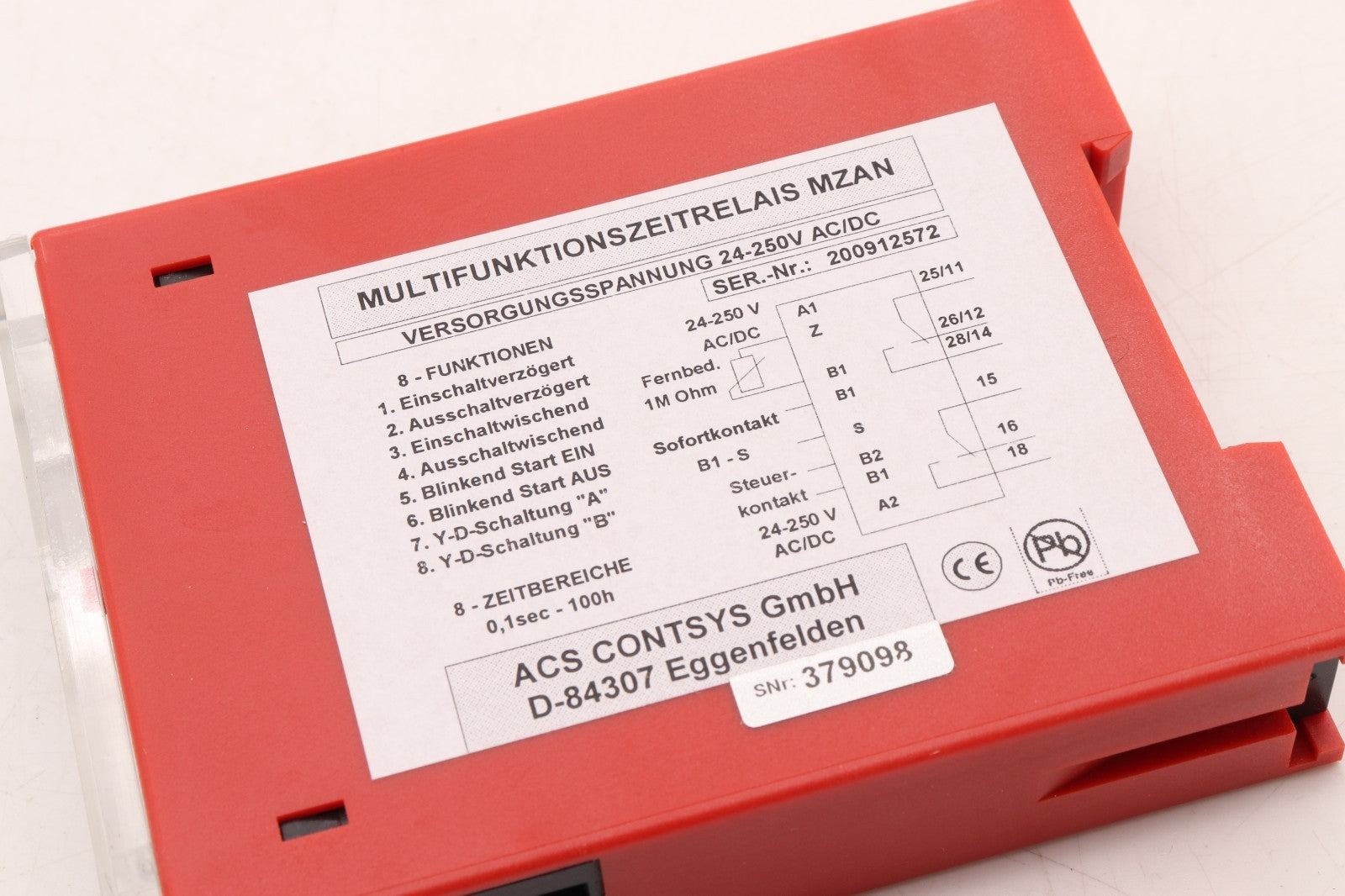 ACS CONTSYS	MZAN 0,1 S-100H