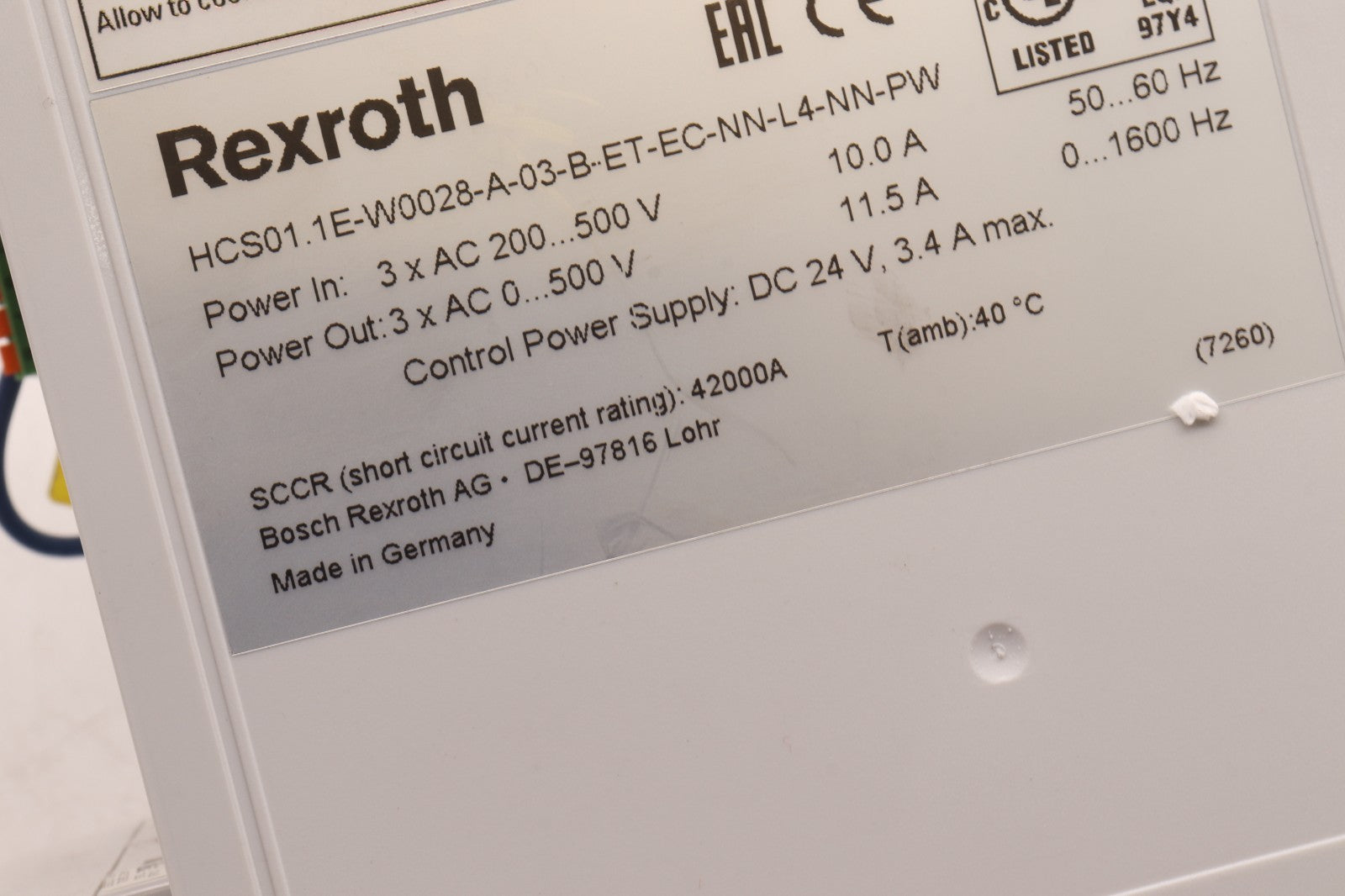 REXROTH	HCS01.1E-W0028-A-03-B-ET-EC-NN-L4-NN-PW	INDRADRIVE CS