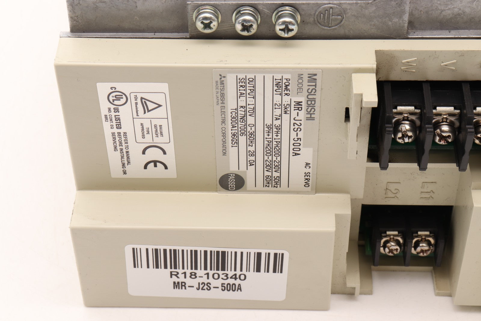 MITSHUBISHI	AC SERVO	MR-J2S-500A
