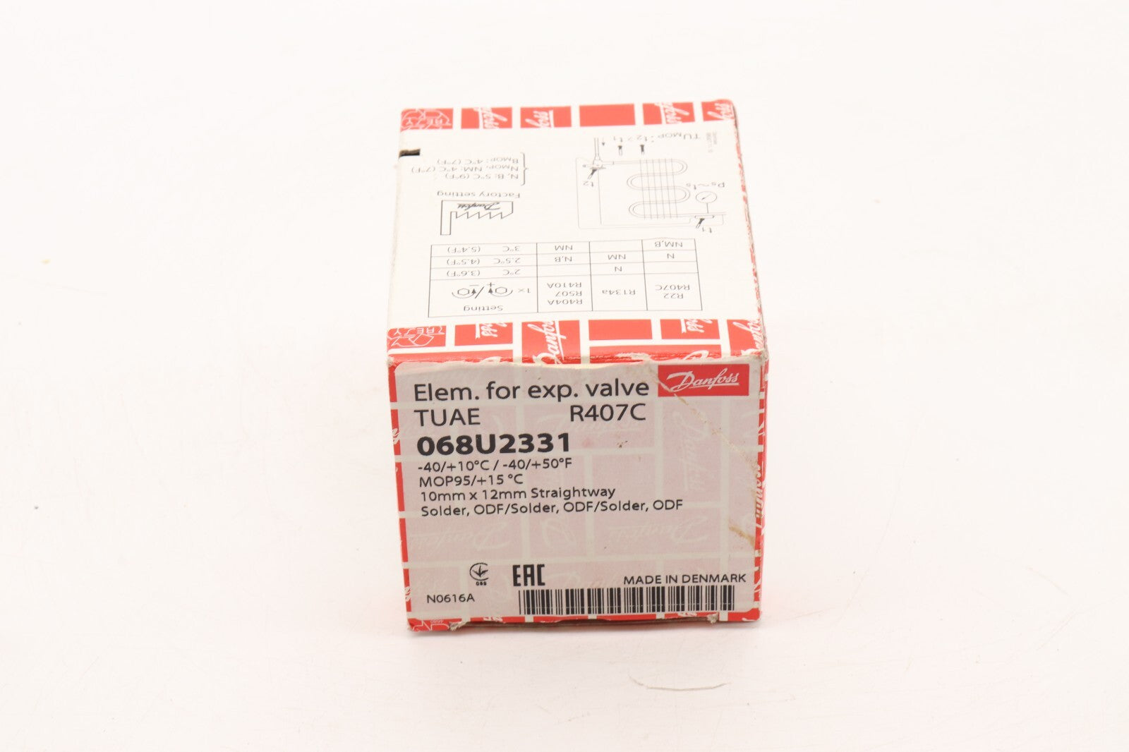 DANFOSS ELEM. FOR EXP. VALVE TUAE R407C 068U2331