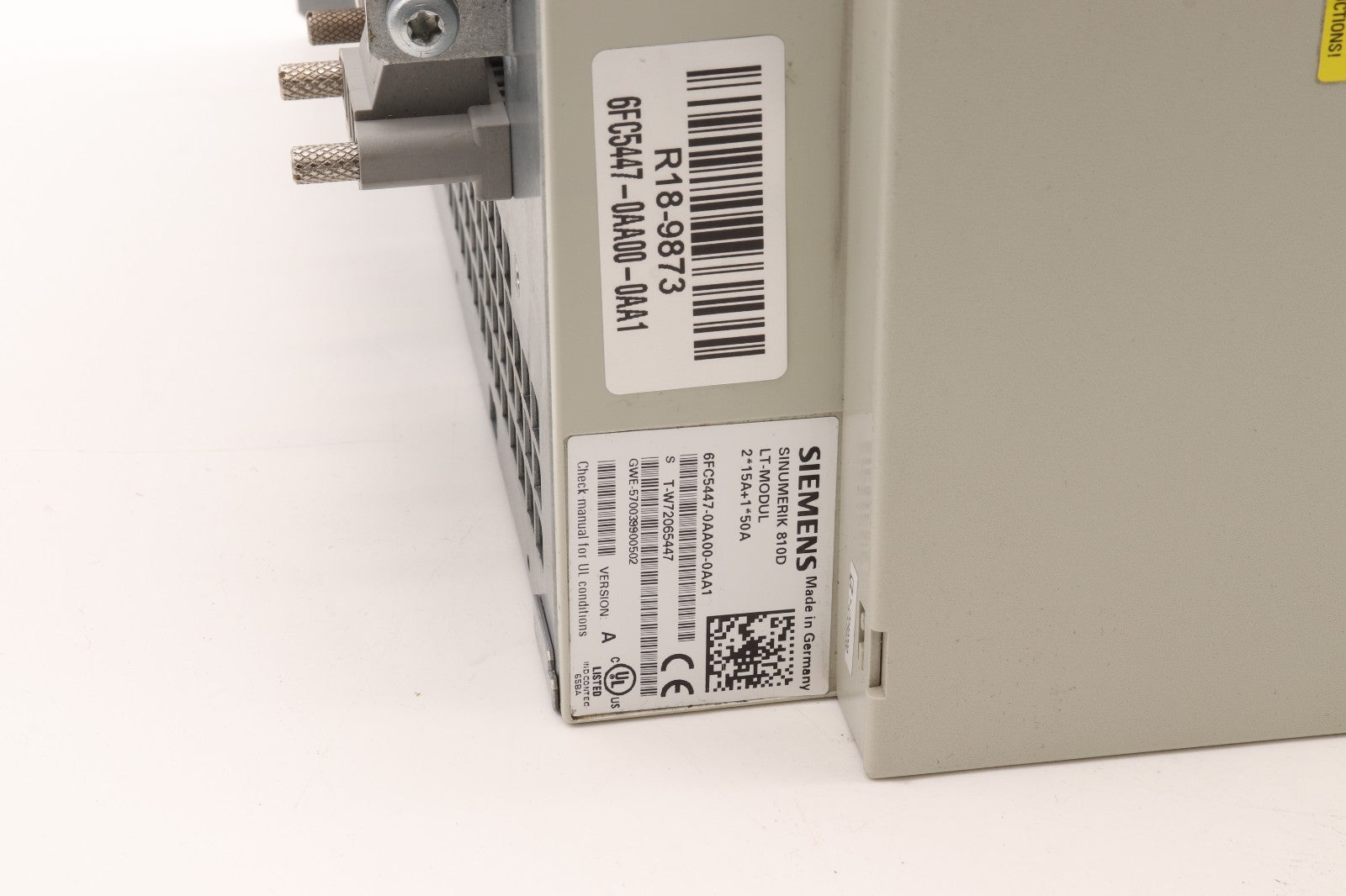 SIEMENS	SINUMERIK 810D LT-MODUL 2X15A+1X50A	6FC5447-0AA00-0AA1