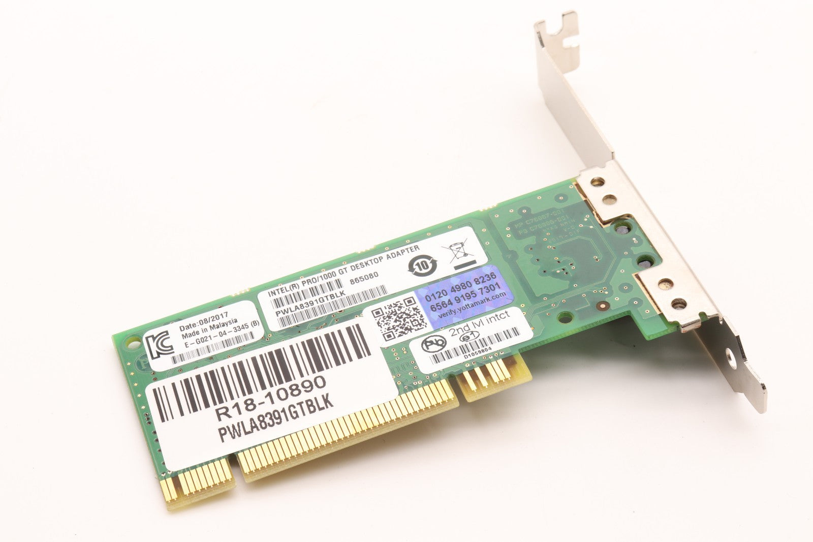 INTEL 	PRO/1000 GT DESKTOP ADAPTER	PWLA8391GTBLK