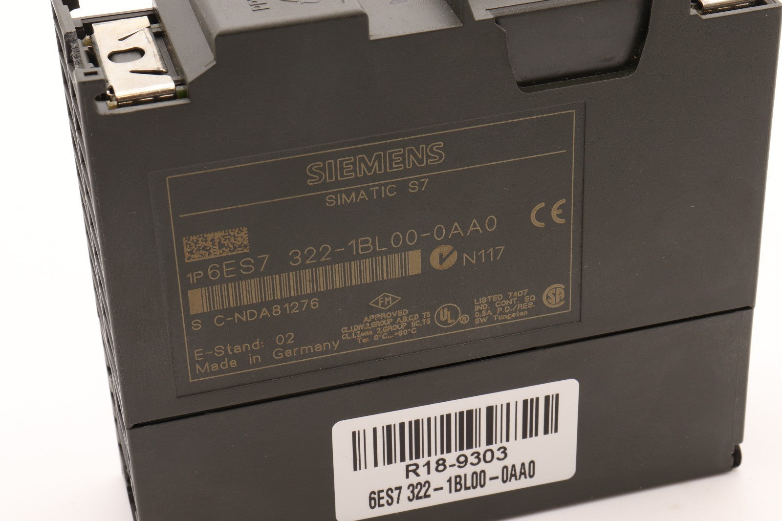 SIEMENS  SIMATIC S7  6ES7 322-1BL00-0AA0 R18-9303
