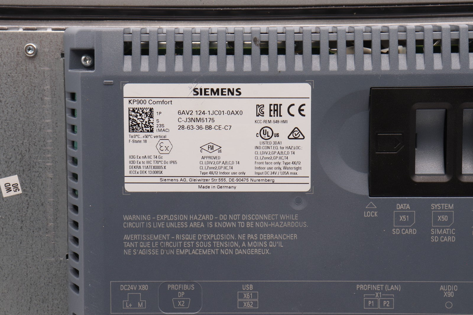 SIEMENS	KP900 COMFORT	6AV2124-1JC01-0AX0