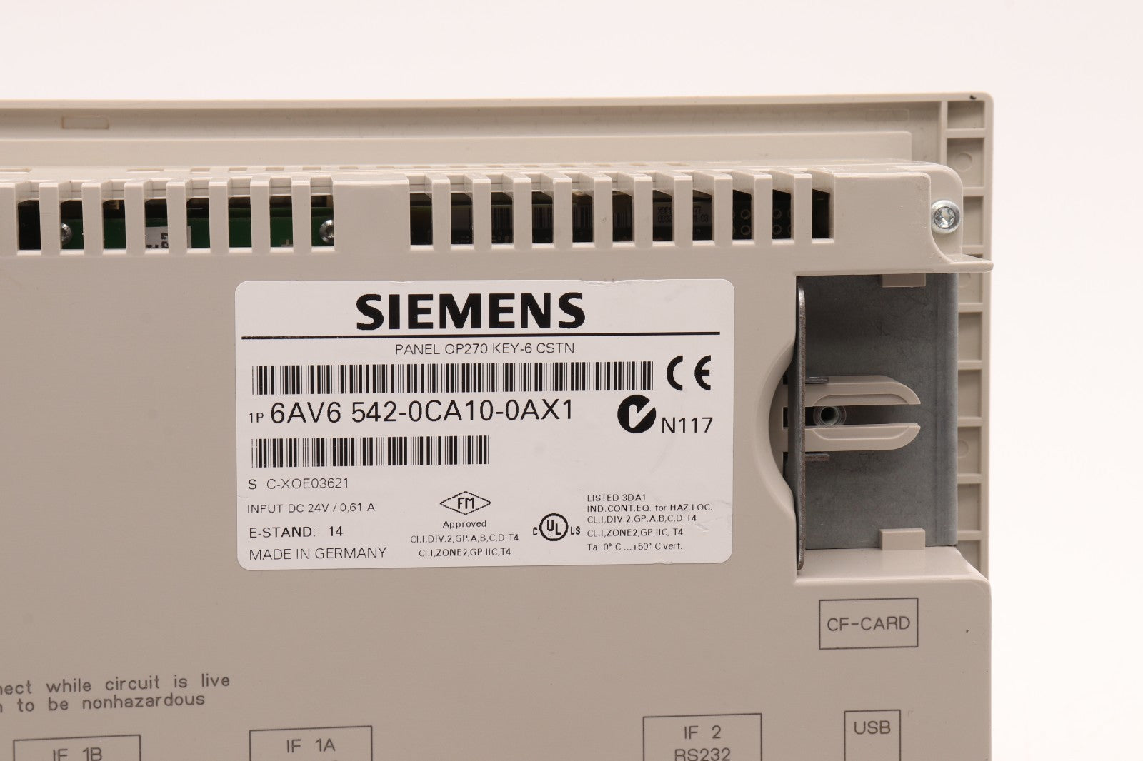 SIEMENS	PANEL OP270 KEY-6 CSTN	6AV6542-0CA10-0AX1