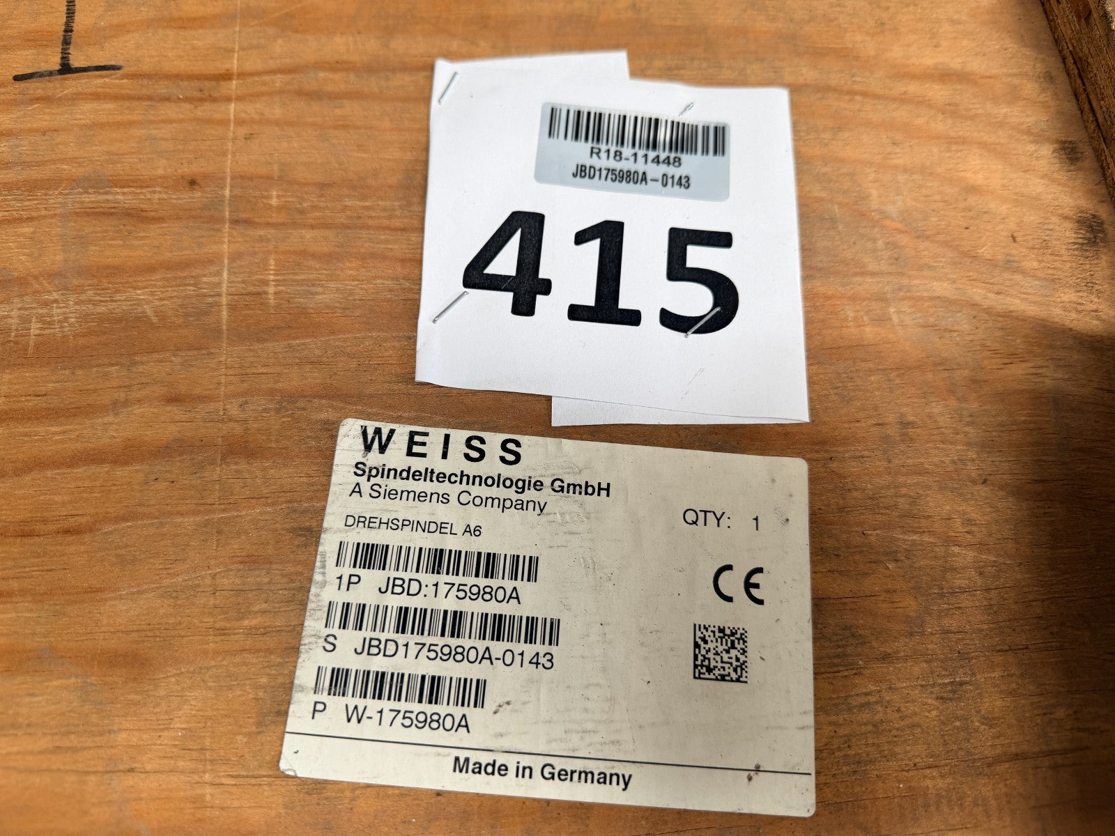 WEISS  	175980A JBD175980A-0143	W-175980A