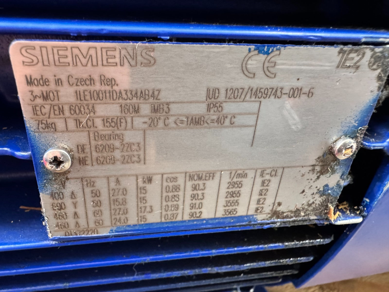 SIEMENS	1LE10011DA334AB4Z	UD 1207/1459743-001-6