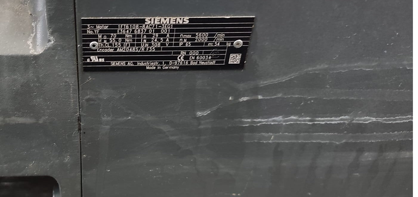 SIEMENS	3 PHASE MOTOR	1FT6108-8AC71-3EG1