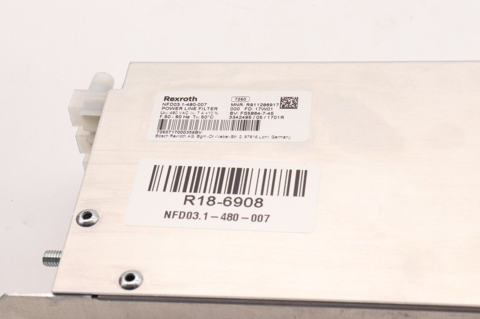 REXROTH SIEMENS POWER LINE FILTER NFD03.1-480-007