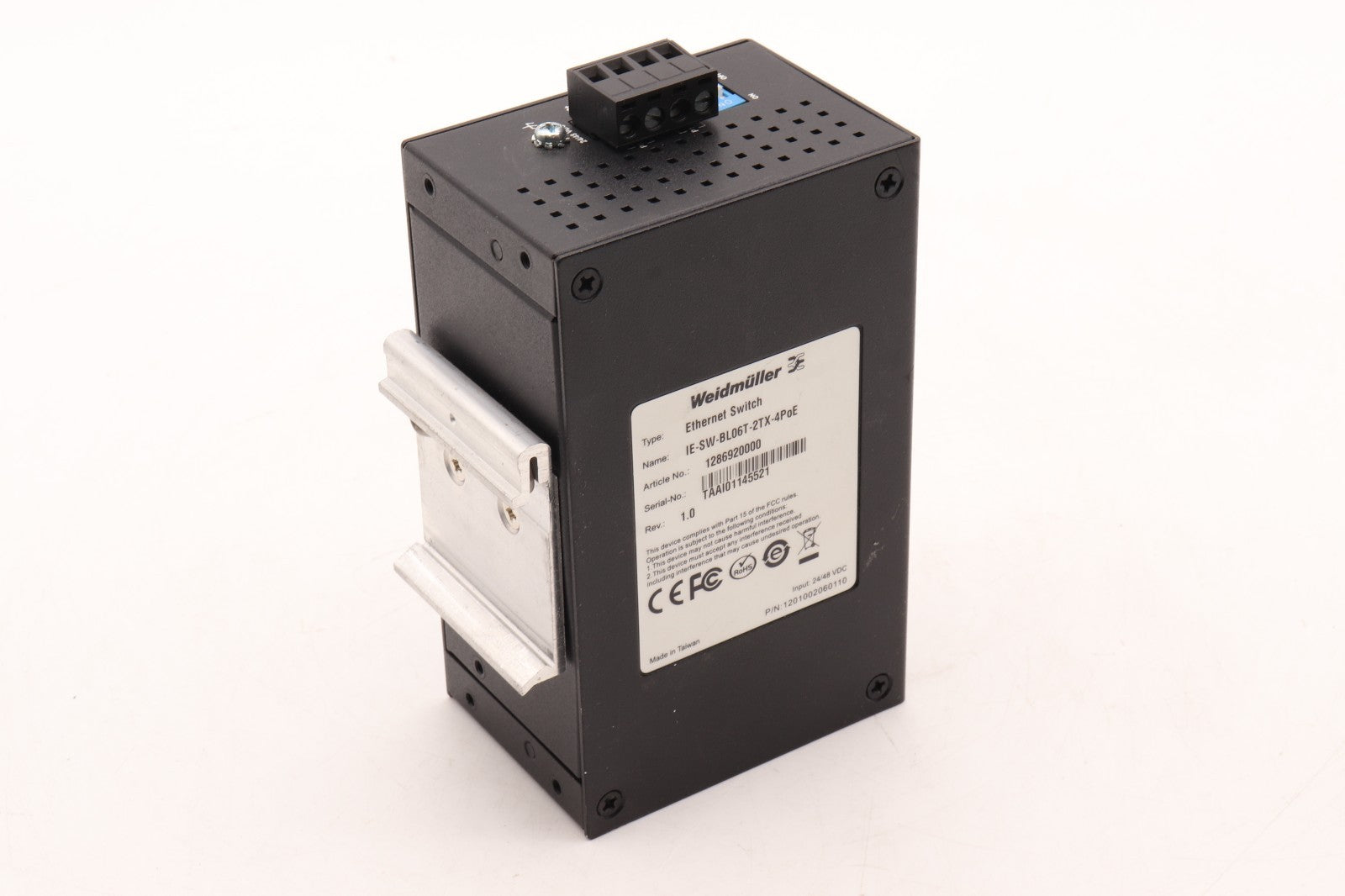 WEIDMÜLLER	ETHERNET SWITCH 1286920000	IE-SW-BL06T-2TX-4POE