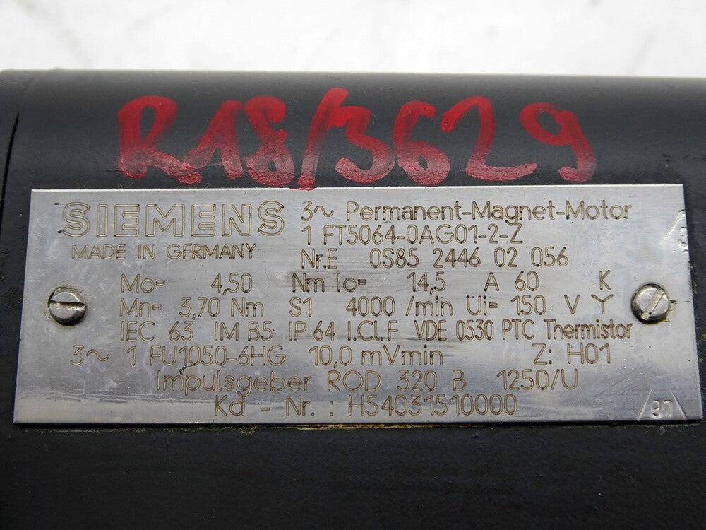 SIEMENS 1ft5064-0ag01-2-z