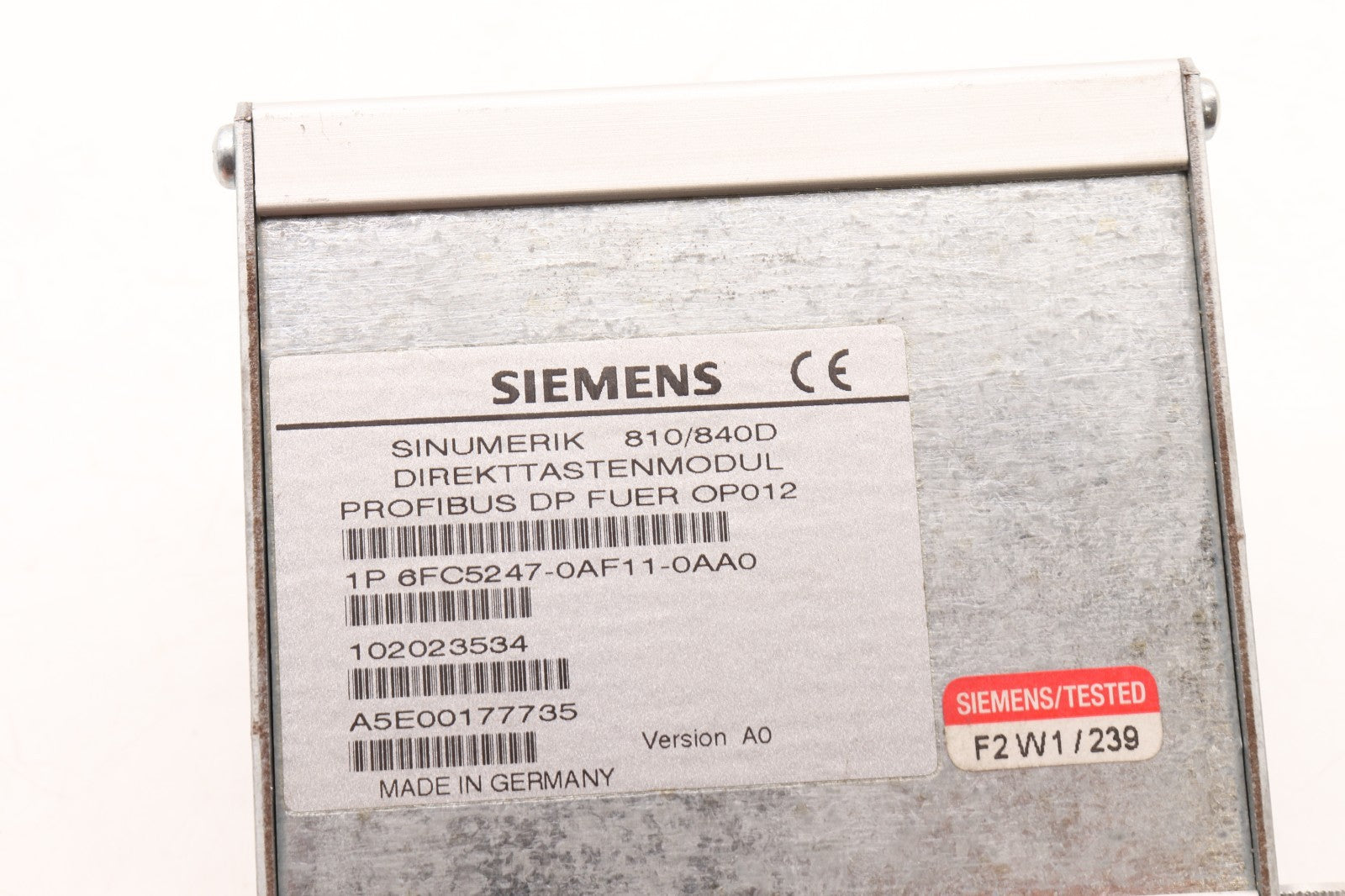 SIEMENS	SINUMERIK 810/840D	6FC5247-0AF11-0AA0