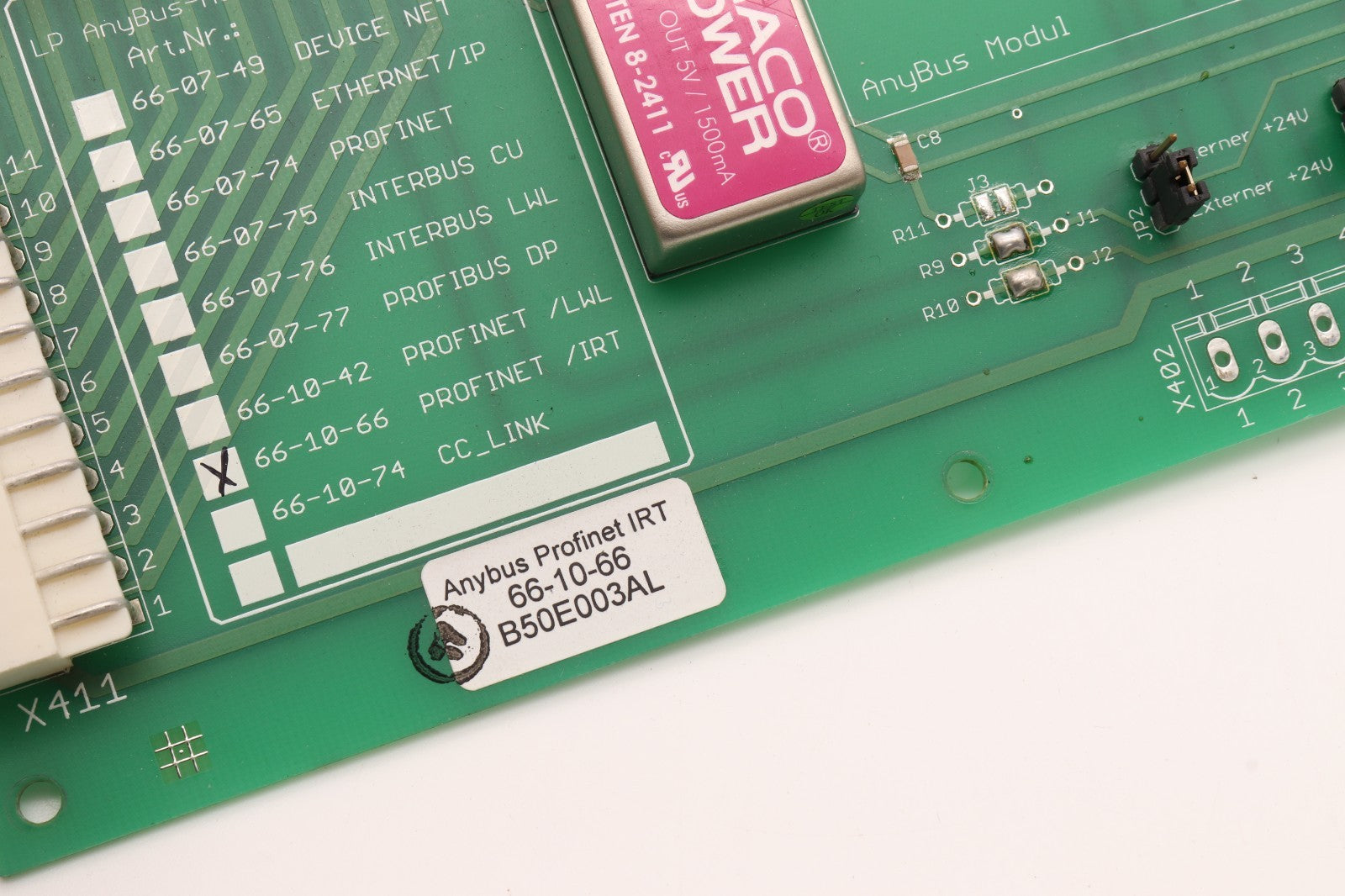 NELSON	LP ANYBUS ADAPTER VERSION E	ART NR: 66-10-66