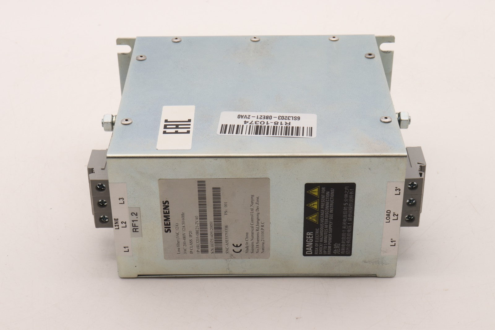 SIEMENS	LINE FILTER	6SL3203-0BE21-2VA0