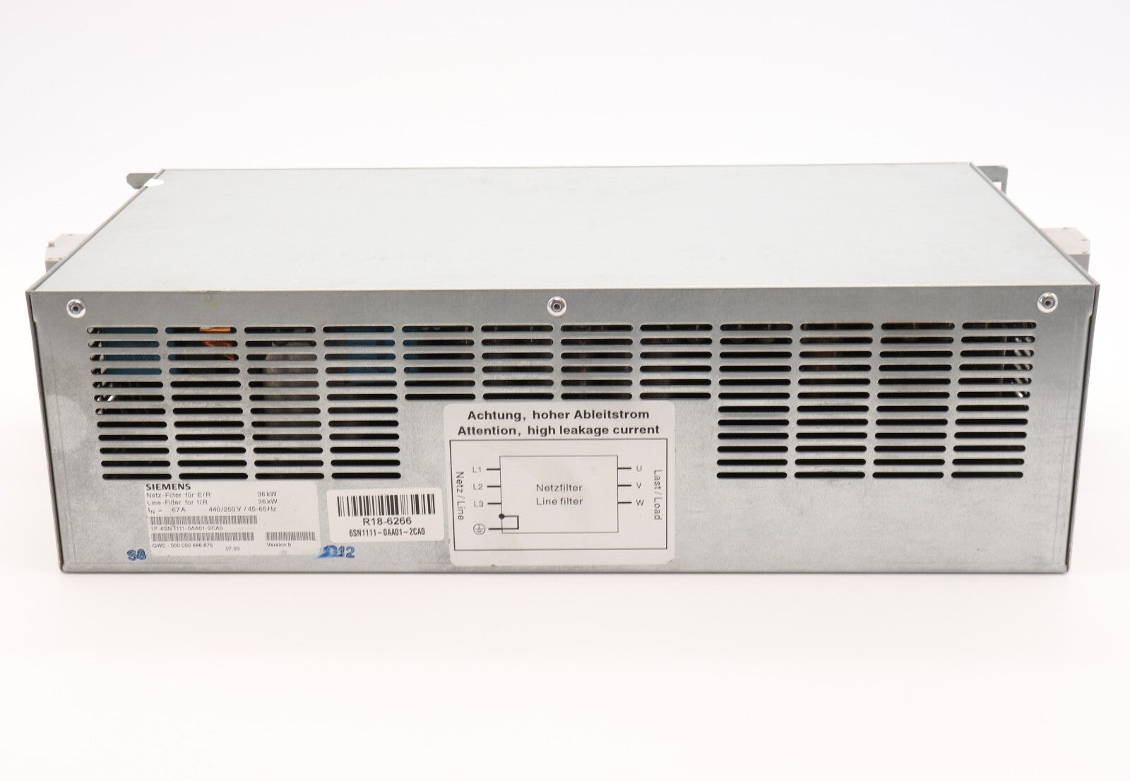 SIEMENS LINE - FILTER FOR I/R 6SN1111-0AA01-2CA0