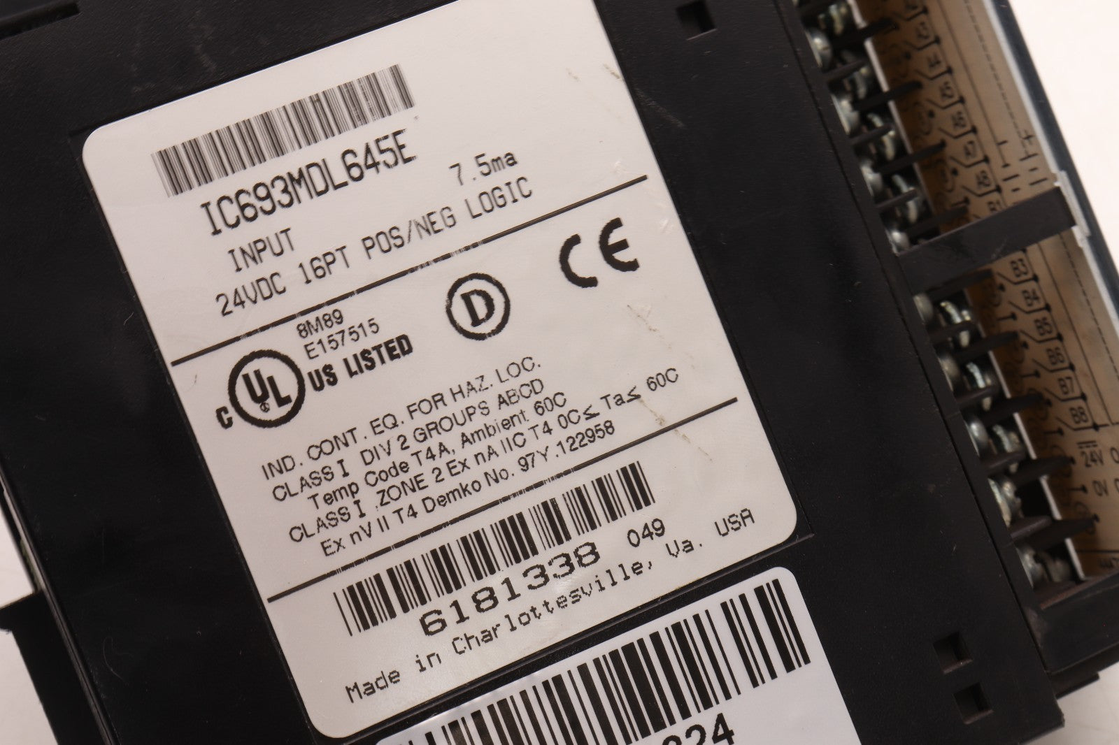 GE FANUC	IC693MDL645E